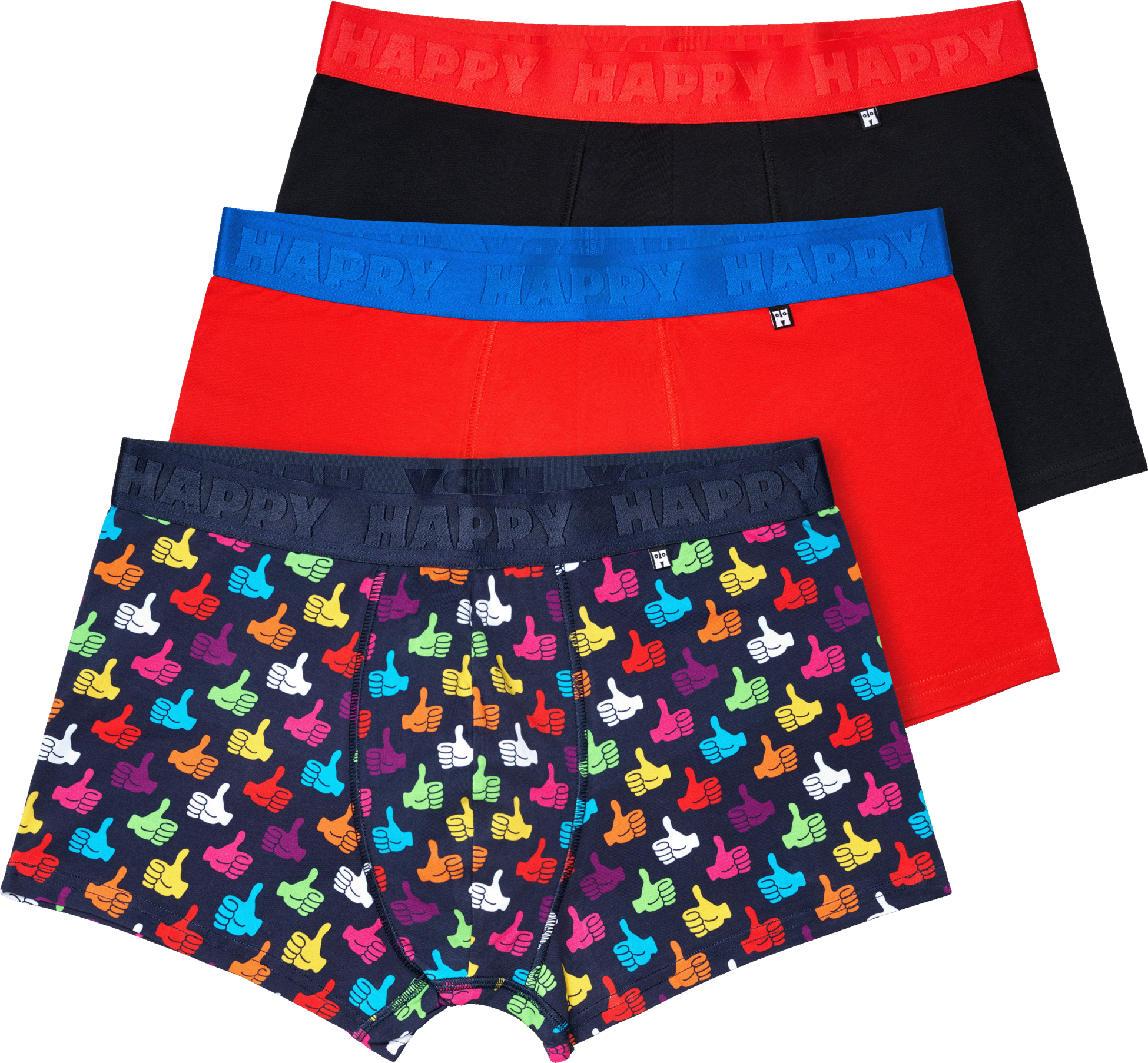 HAPPY SOCKS, 3-pack Thumbs Up Short Boxers