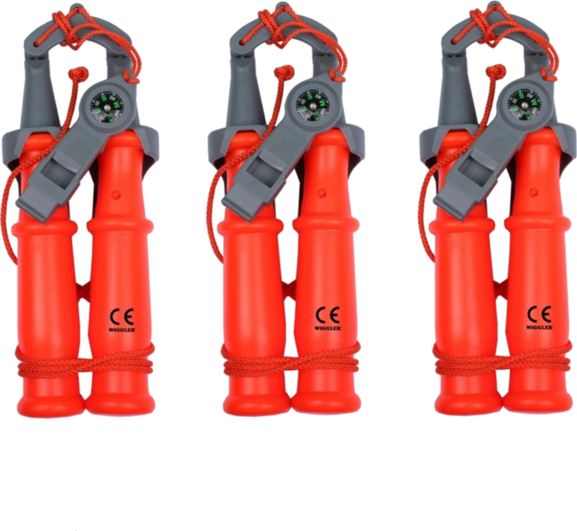 WIGGLER, 3-pack Wiggler Safety Ice Spikes With Whistle  Compass