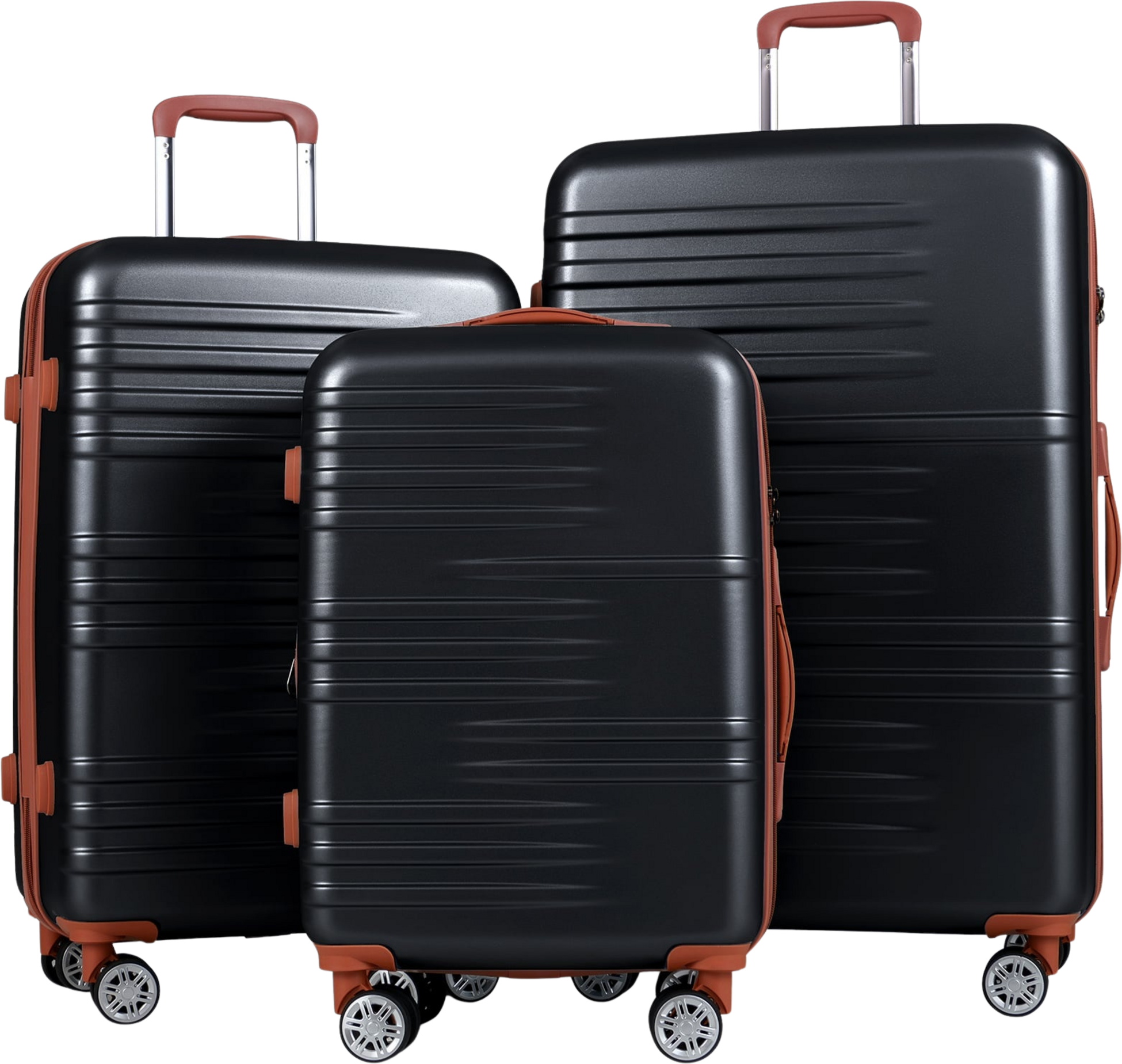 NORTHIX, 3-piece Hardshell Luggage Set With Tsa Lock, Black