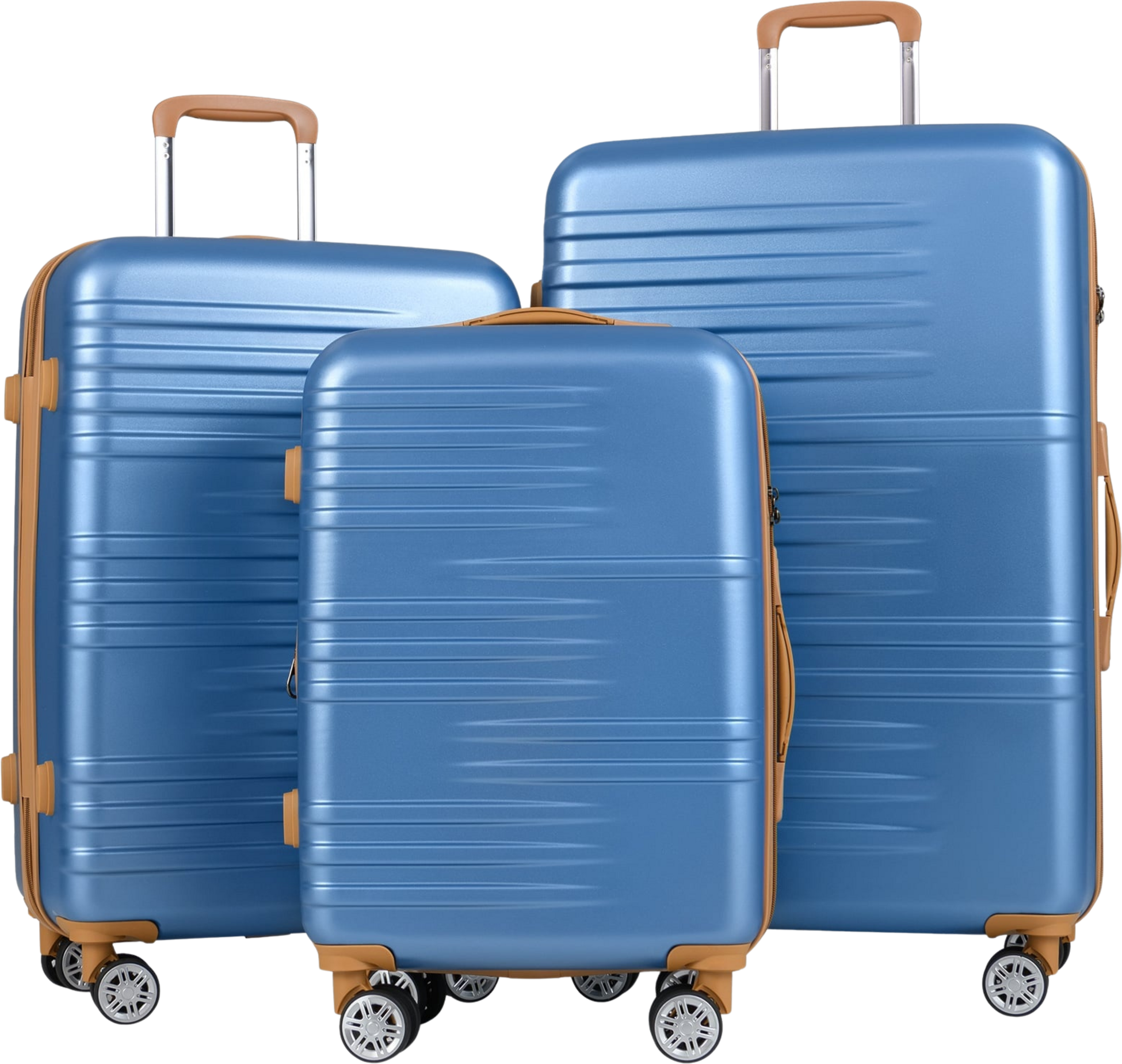 NORTHIX, 3-piece Hardshell Luggage Set With Tsa Lock, Blue