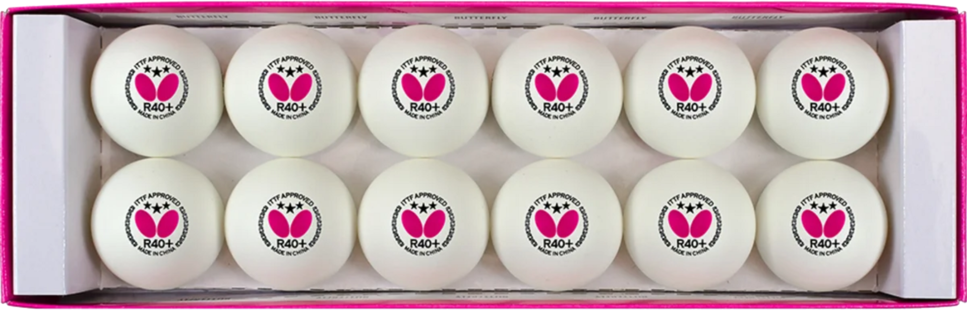 BUTTERFLY, 3-stjärnig Tävlingsboll 12-pack