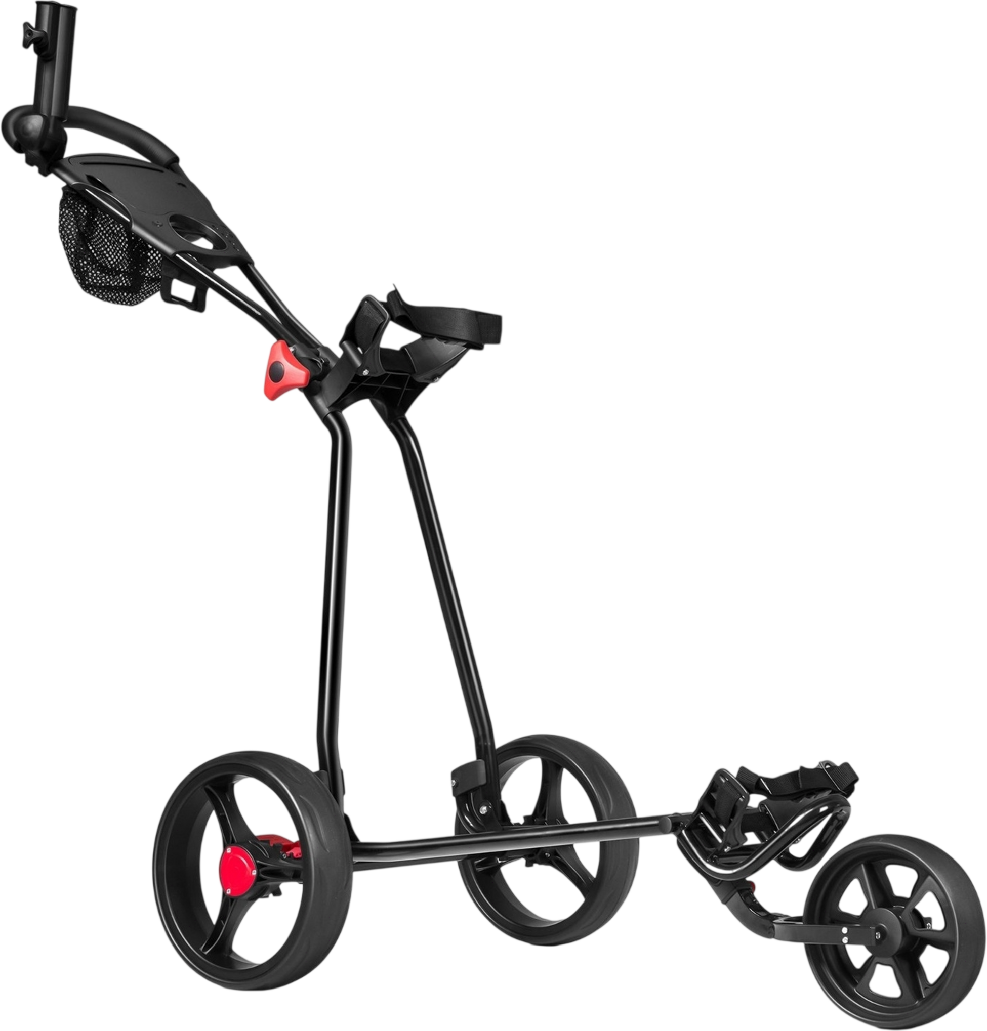 NORTHIX, 3-wheel Folding Golf Push Cart With Adjustable Handle