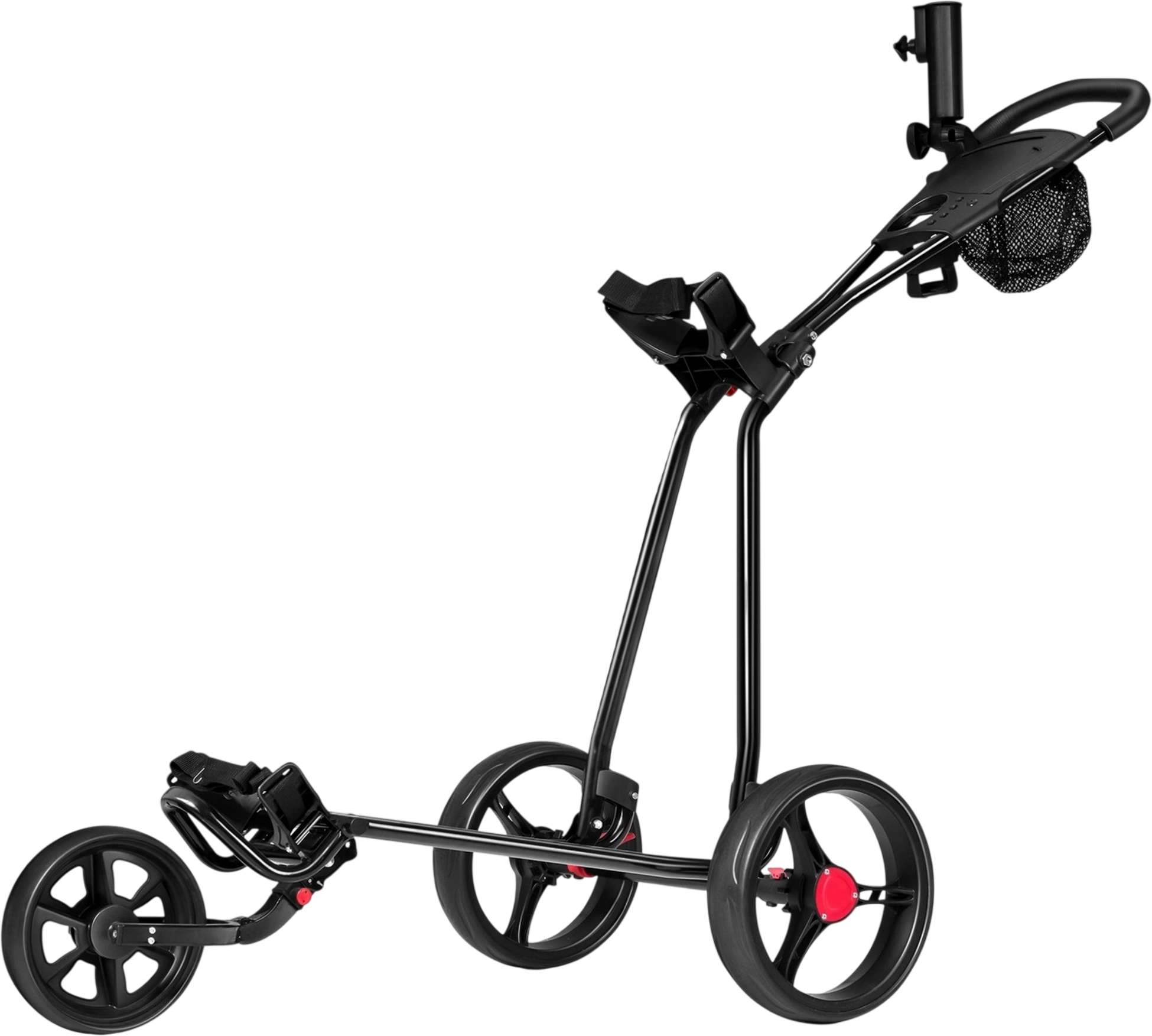 NORTHIX, 3-wheel Folding Golf Push Cart With Adjustable Handle
