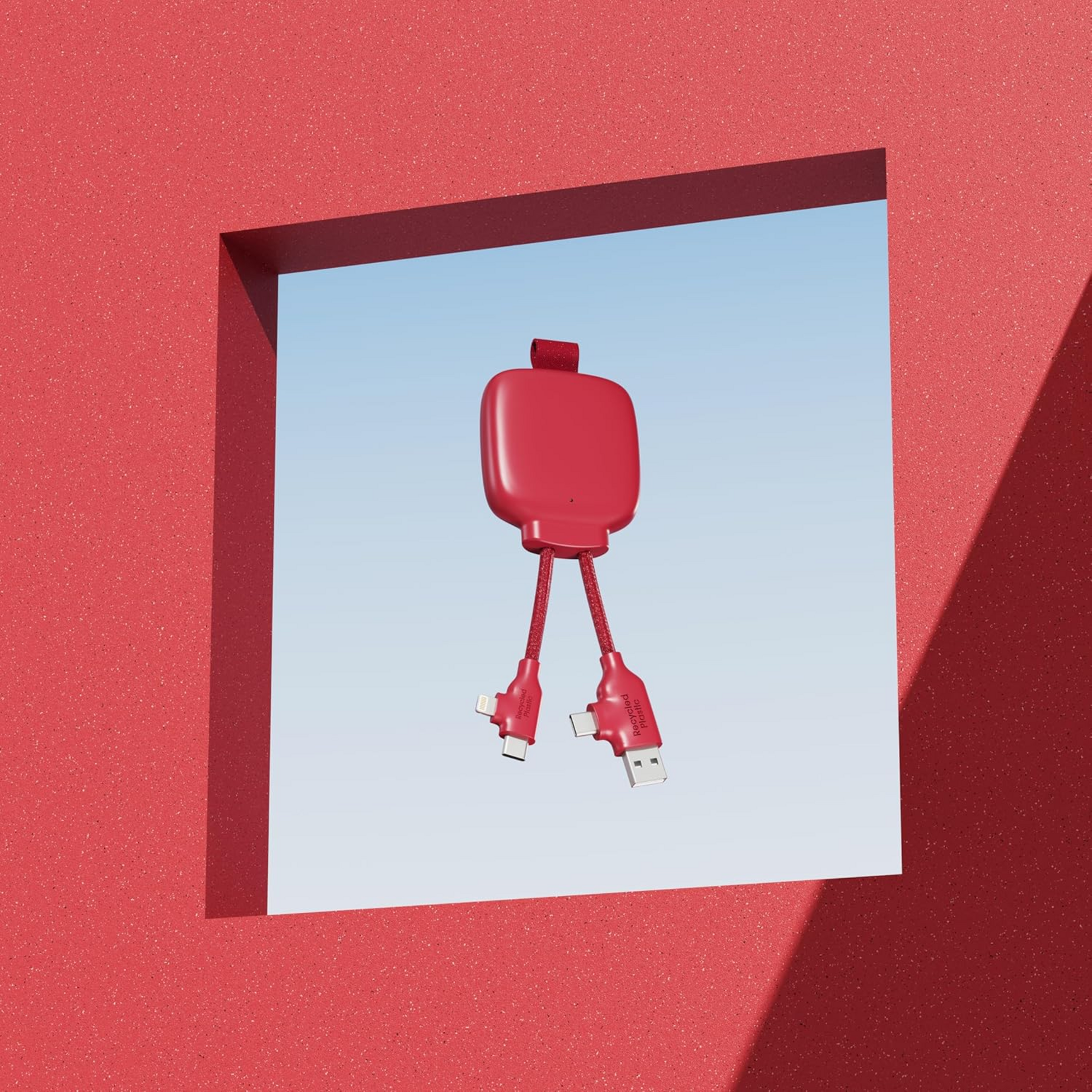 XOOPAR, 3000 Mah Powerbank I &Aring;tervunnen Plast - Gamma Lite R&ouml;d