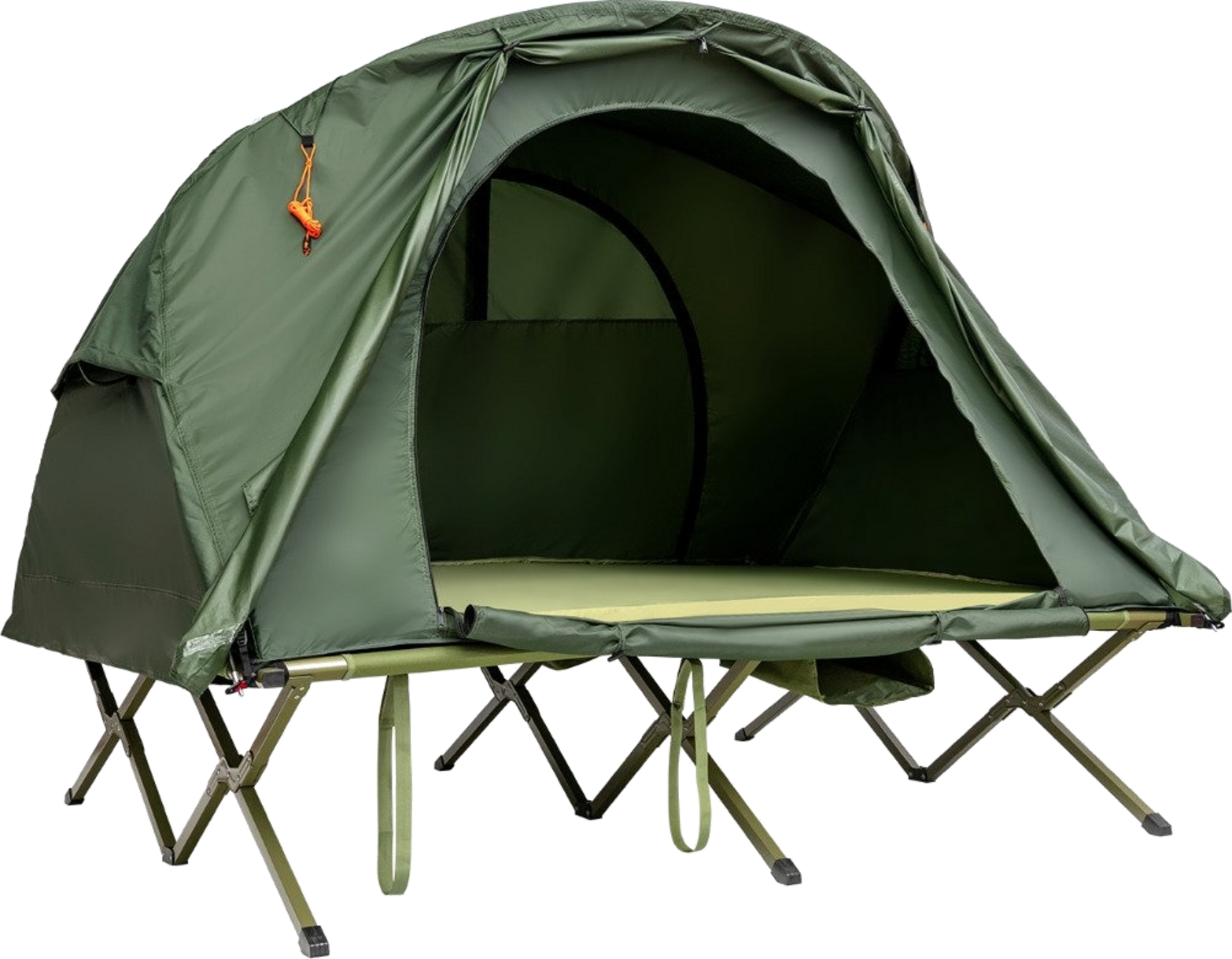 NORTHIX, 4 In 1 Camping Tent Set For 2 People With Cover And Mattress 194 X 146 X 160 Cm Green