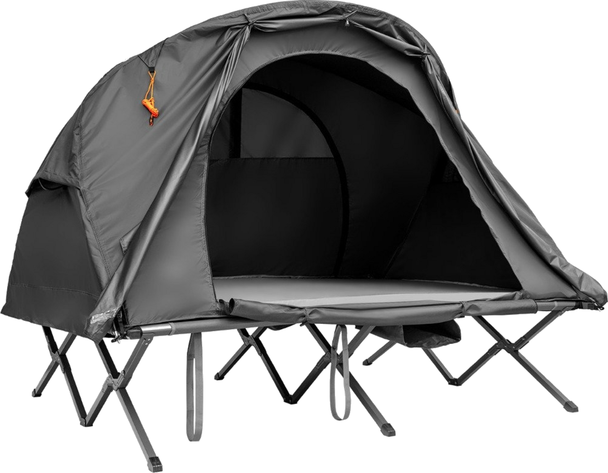 NORTHIX, 4 In 1 Hiking Tent Set For 2 People With Cover And Mattress 194 X 146 X 160 Cm Gray