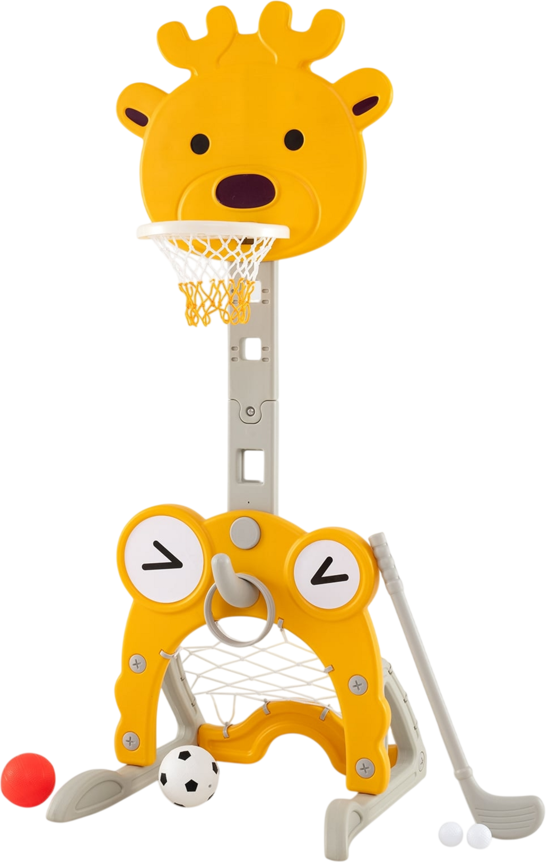 NORTHIX, 4-in-1 Adjustable Kids Activity Center With Basketball Hoop