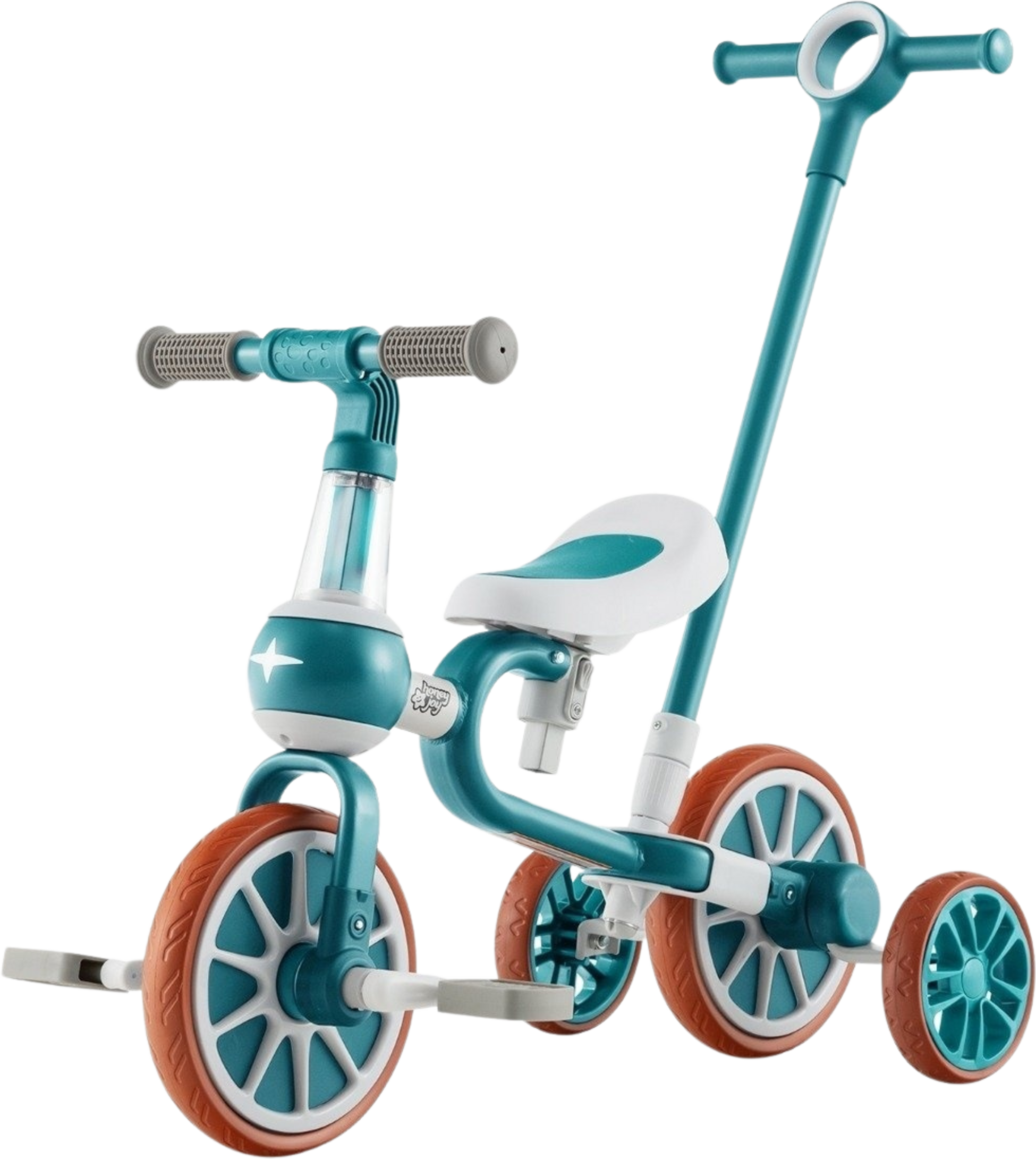 NORTHIX, 4-in-1 Toddler Tricycle With Parent Handle, Green