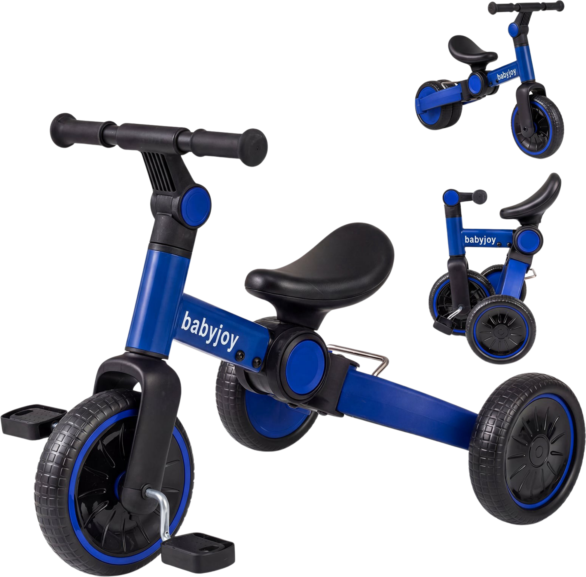 NORTHIX, 5-in-1 Kids Balance Bike With Adjustable Handlebar, Blue