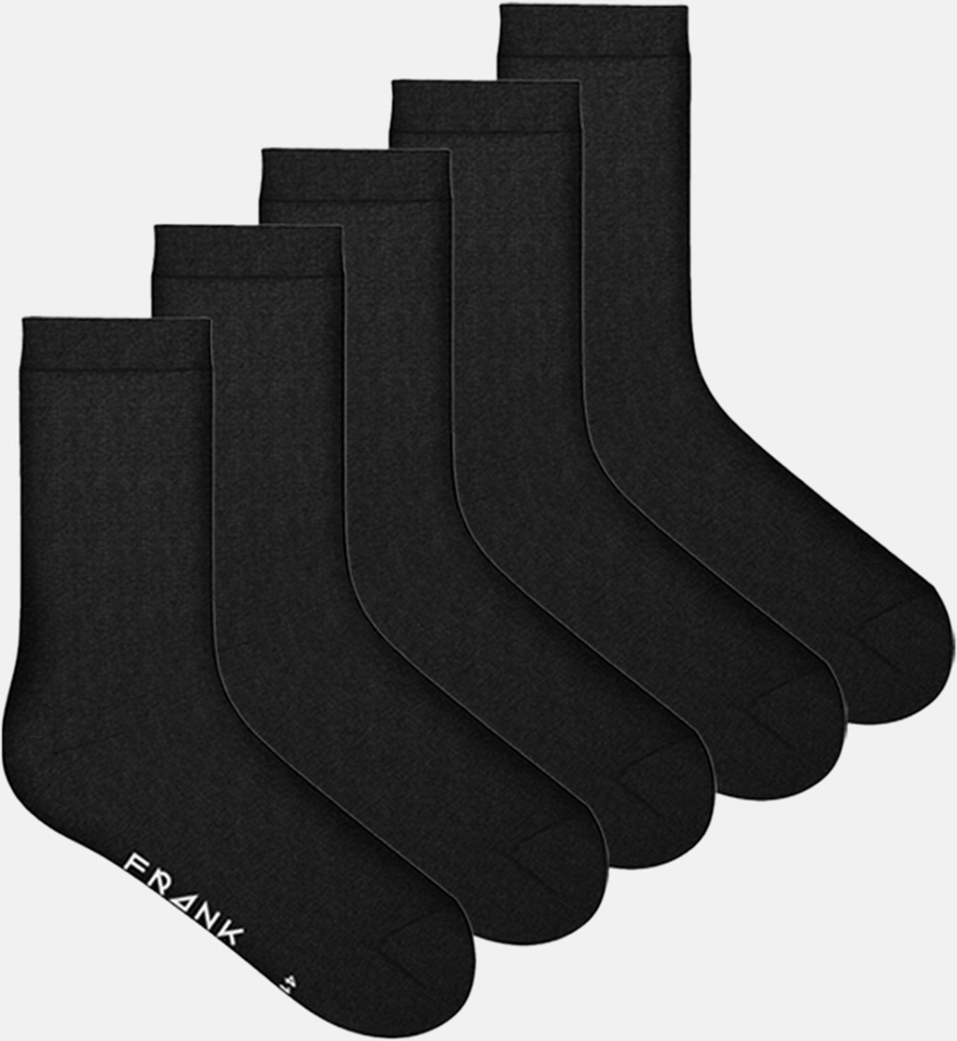 FRANK DANDY, 5-pack Cotton Solid Crew Socks