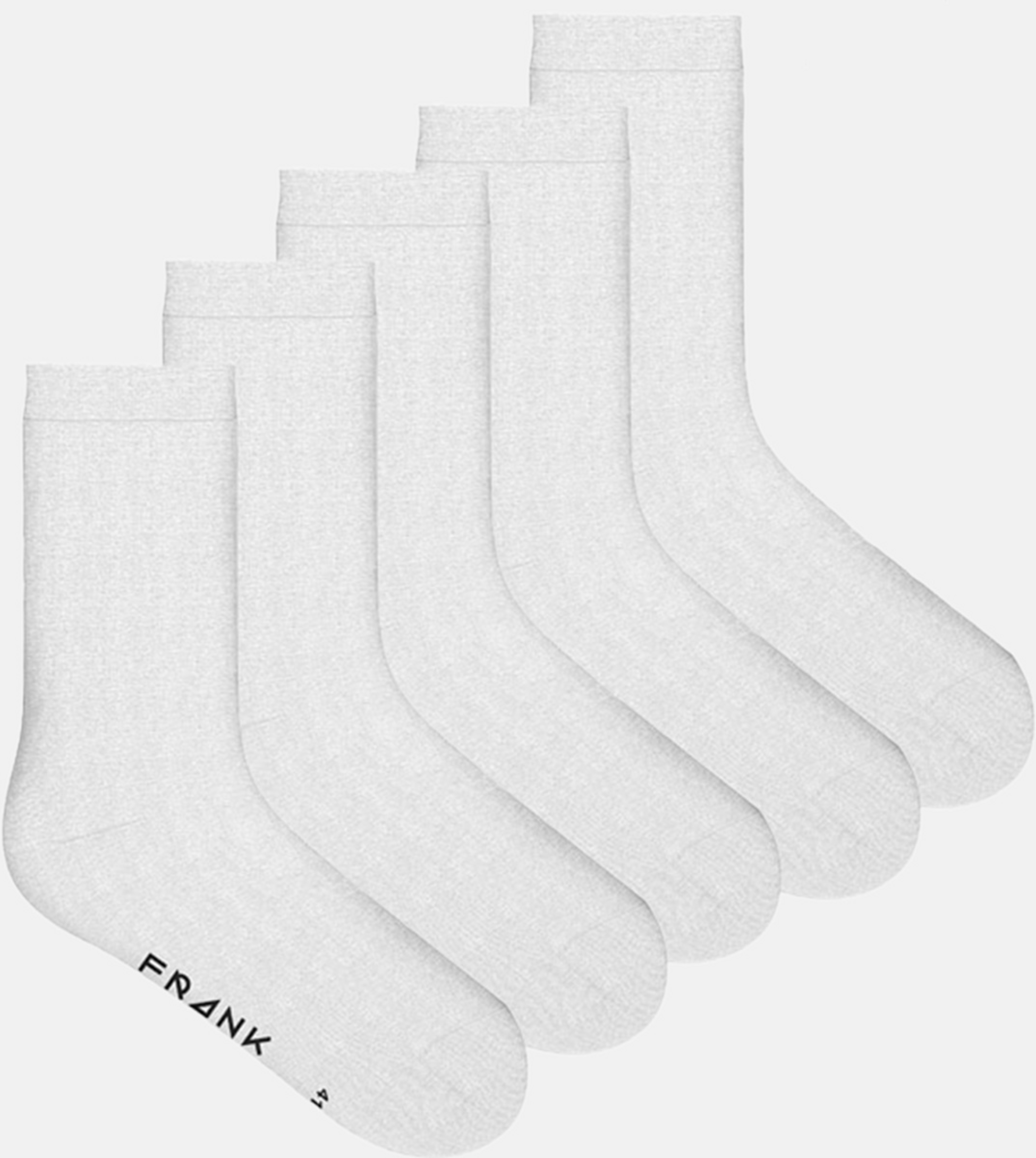 FRANK DANDY, 5-pack Cotton Solid Crew Socks