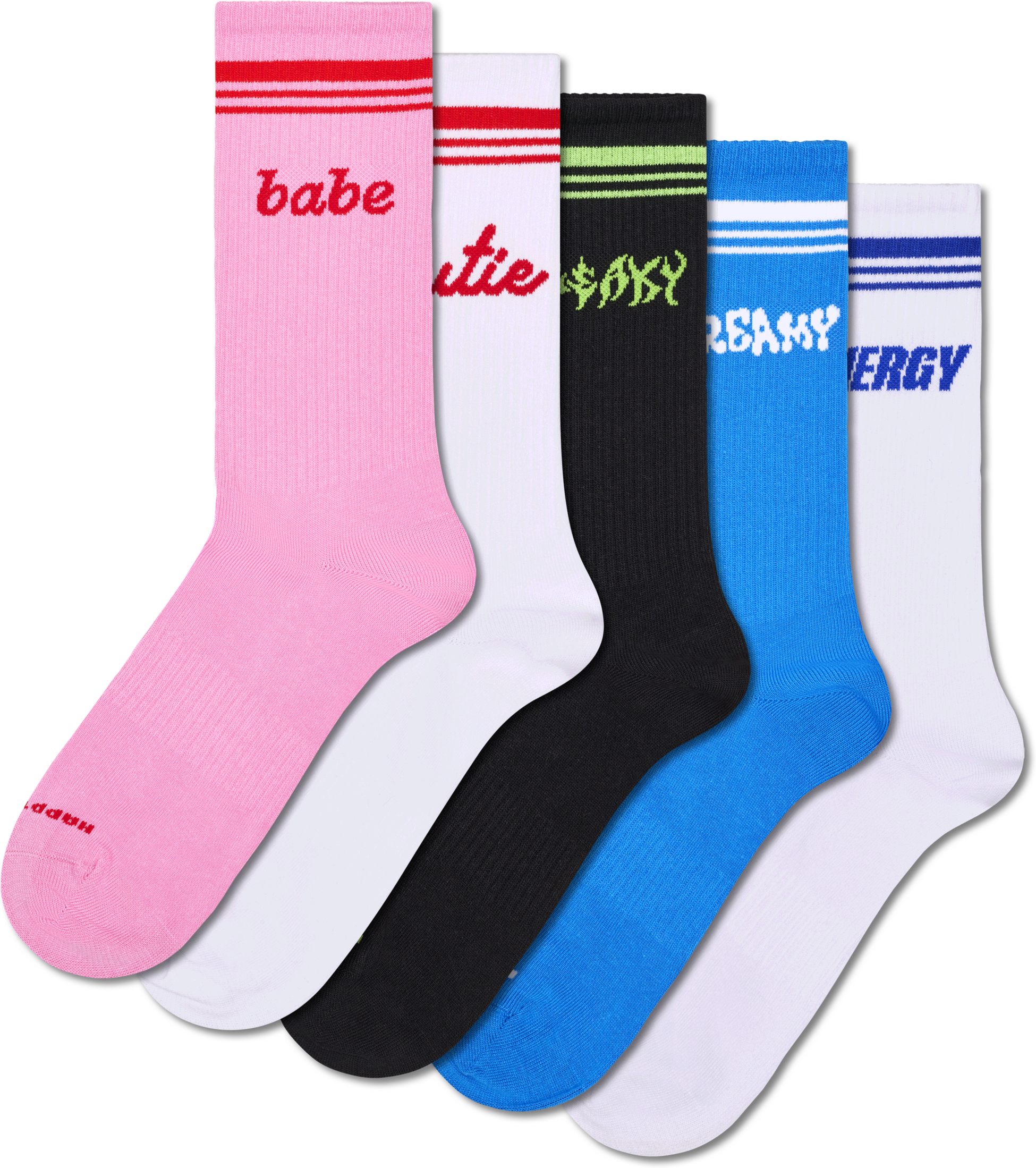 HAPPY SOCKS, 5-pack Word Sneaker Socks