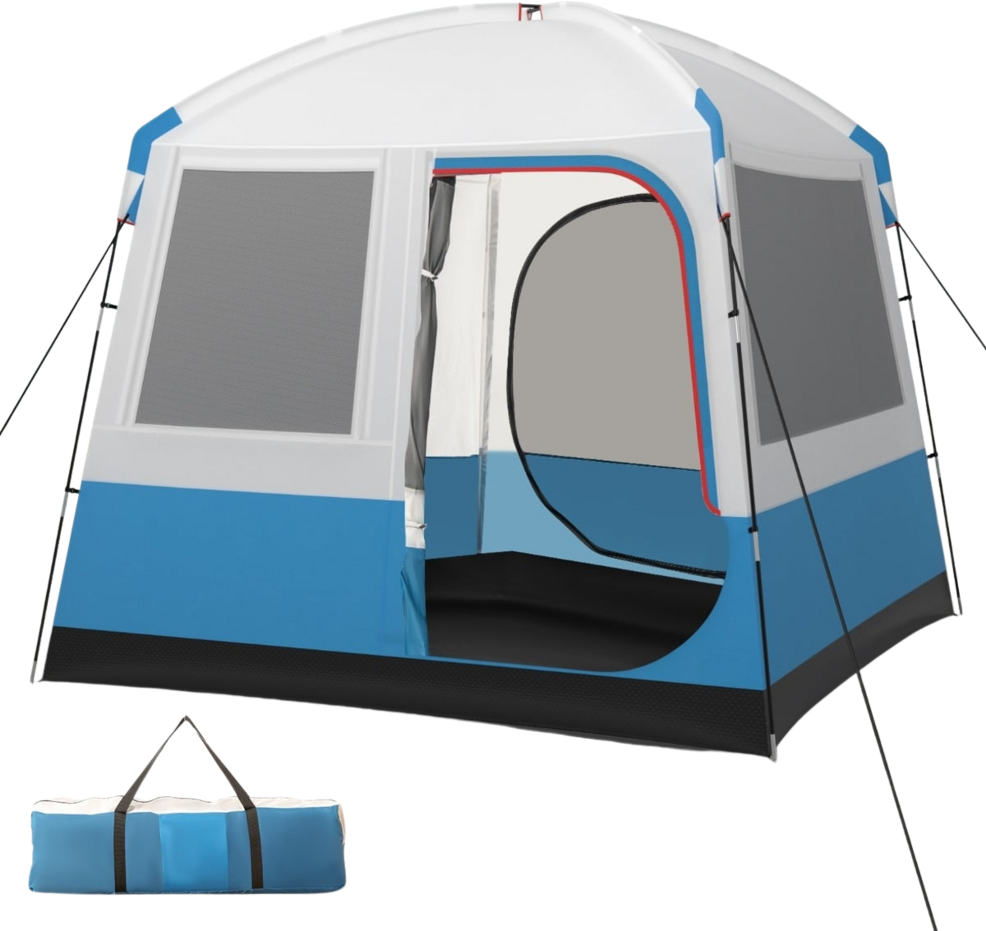 NORTHIX, 5-person Waterproof Camping Tent With Mesh Doors  Windows