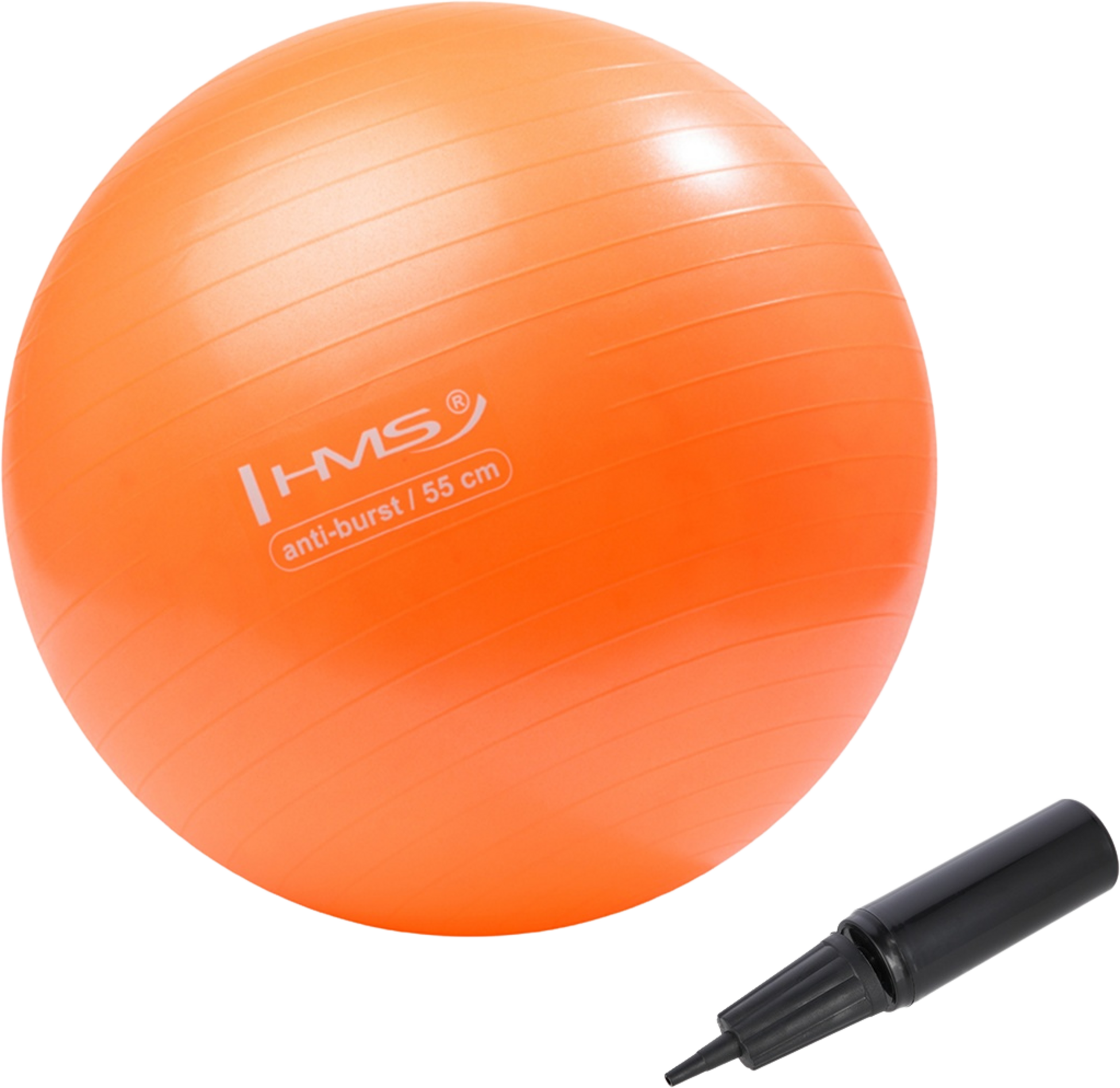 NORTHIX, 55cm Orange Gym Ball &ndash; Anti-burst, Non-slip Surface
