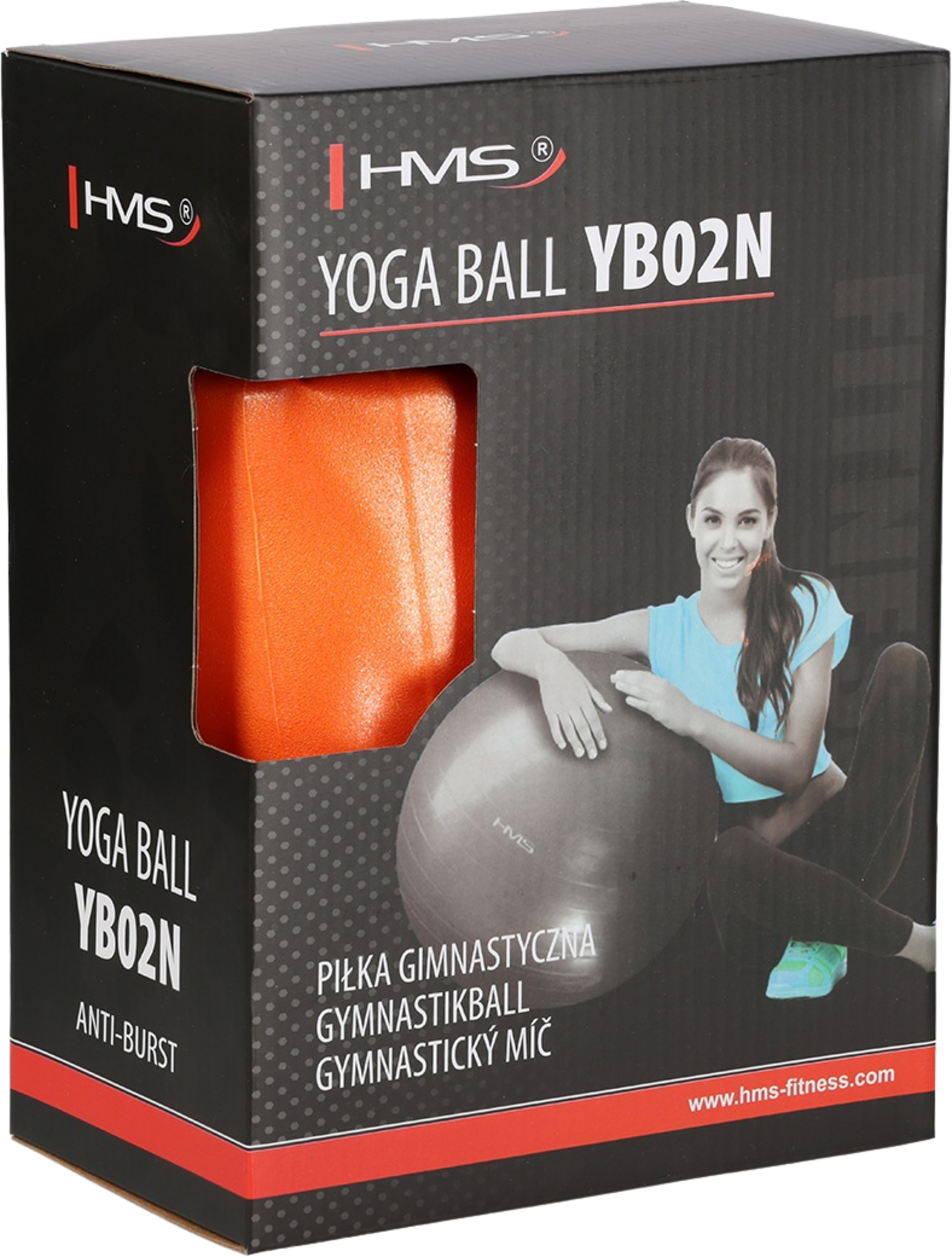 NORTHIX, 55cm Orange Gym Ball &ndash; Anti-burst, Non-slip Surface