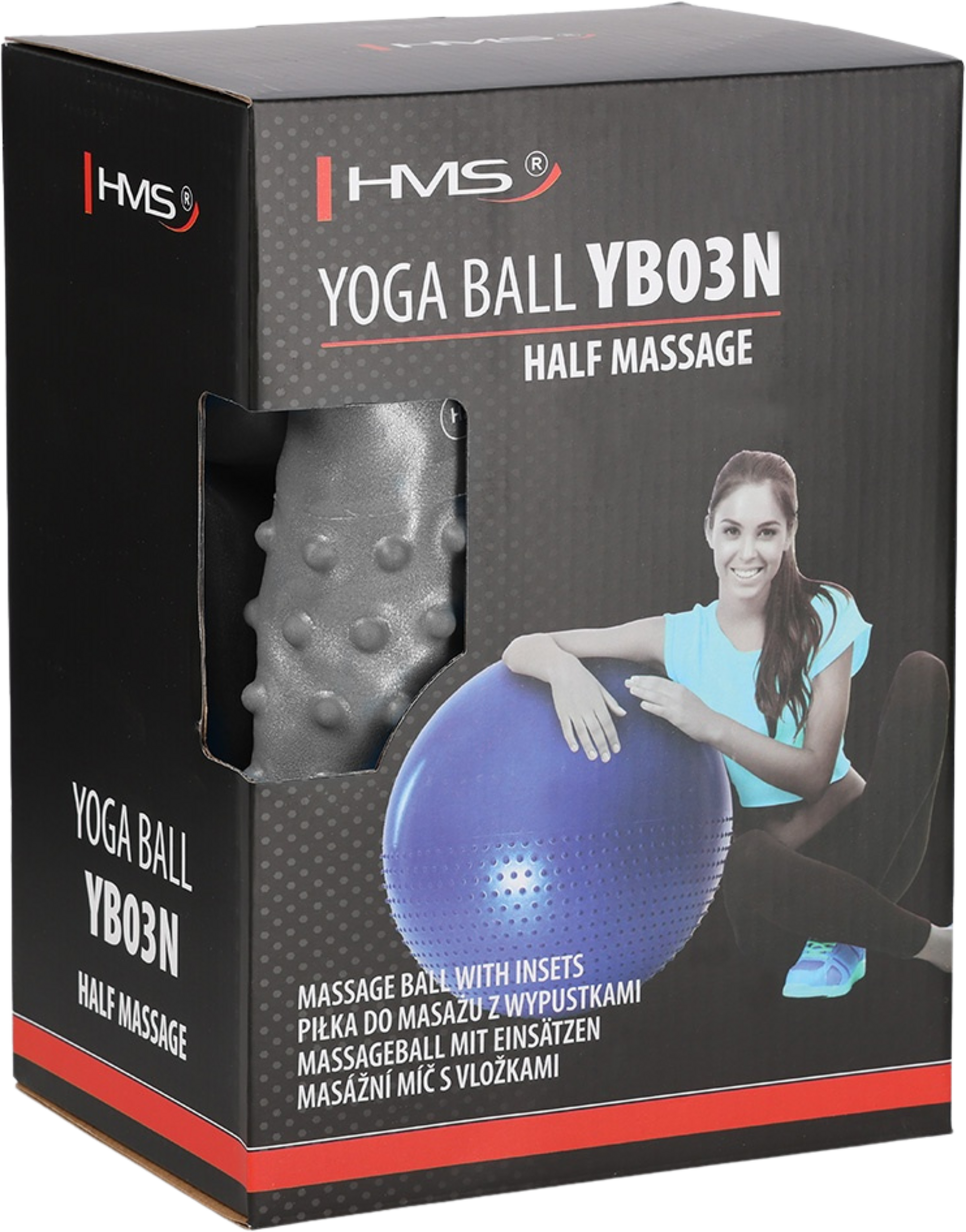 NORTHIX, 55cm Violet Gym Ball For Exercise  Fitness