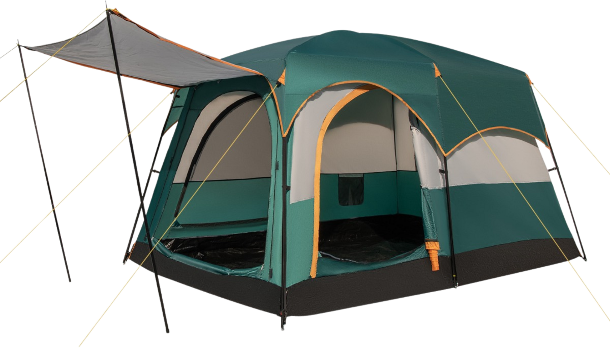 NORTHIX, 6-person Camping Tent With Divider, Rainfly And Carry Bag