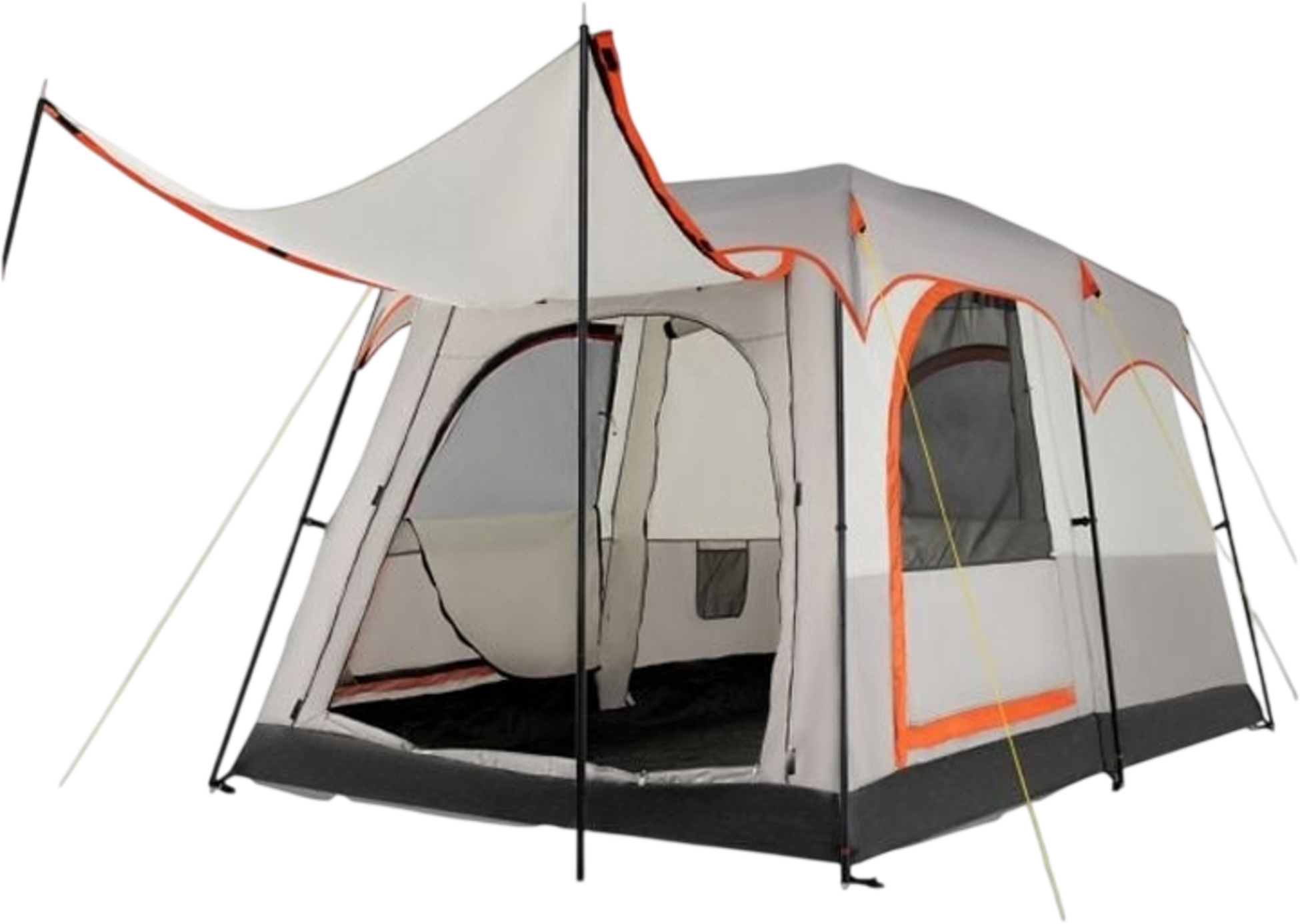 NORTHIX, 6-person Camping Tent With Divider  Rain Cover