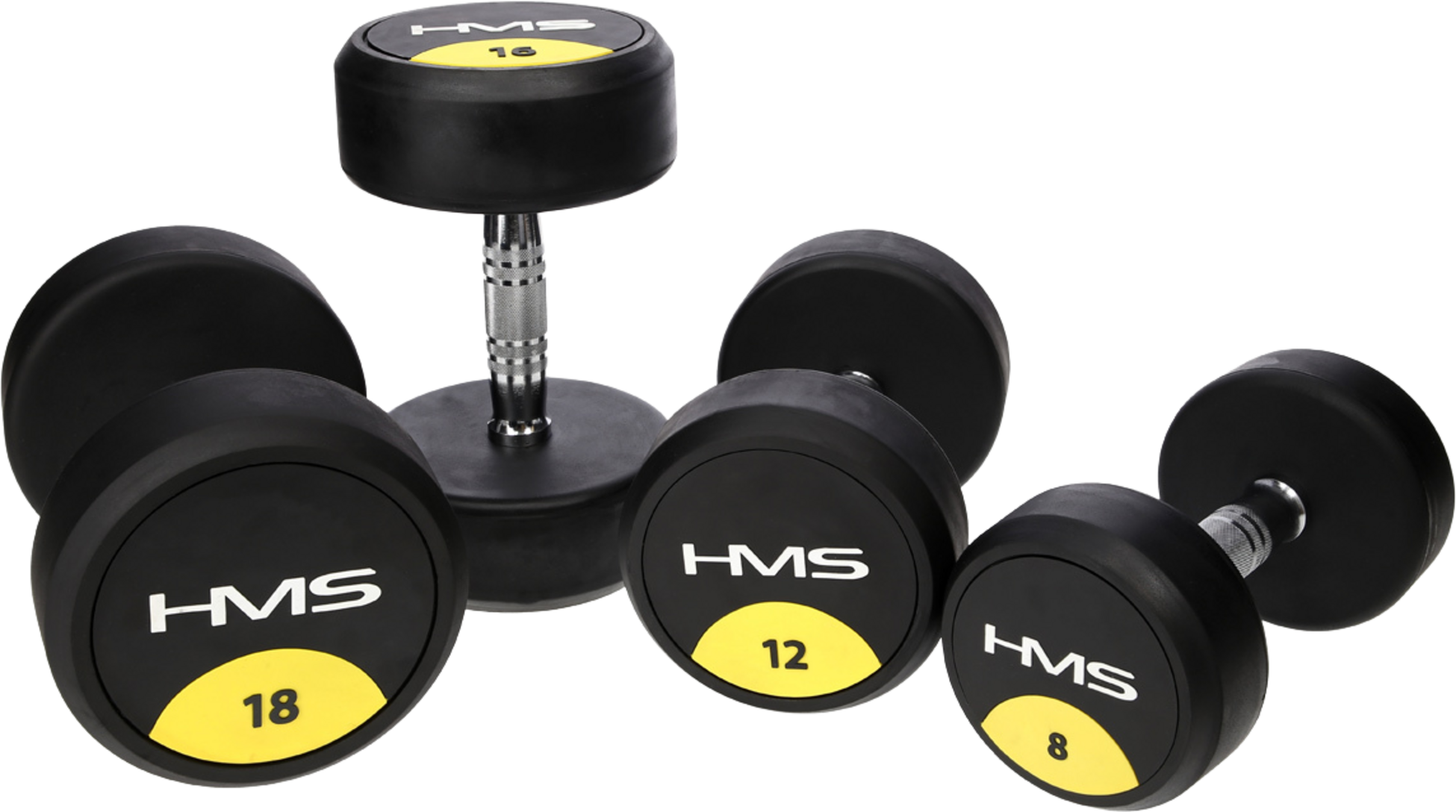 NORTHIX, 65 Kg Rubber Dumbbell &ndash; Heavy Duty Fitness Equipment