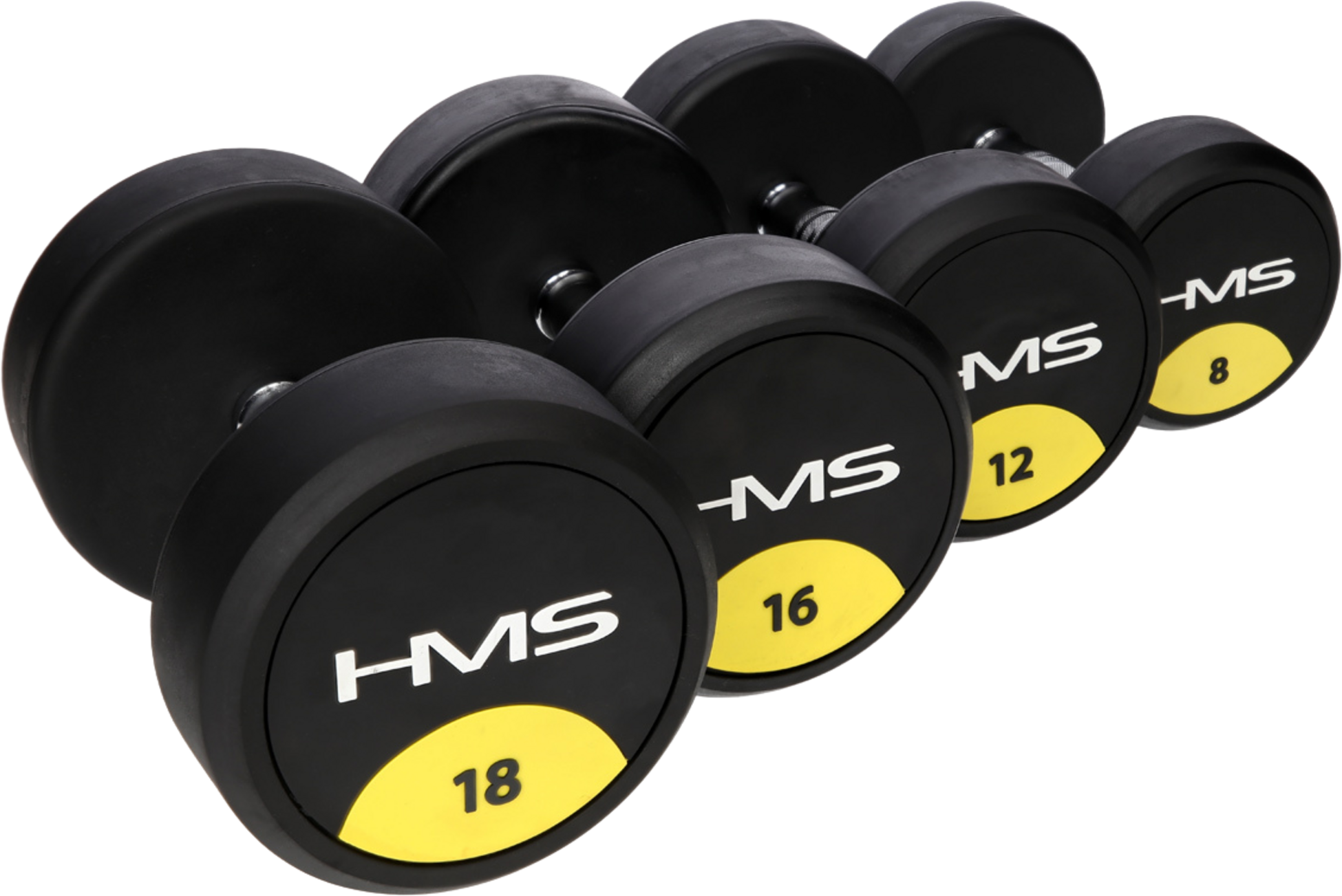 NORTHIX, 65 Kg Rubber Dumbbell &ndash; Heavy Duty Fitness Equipment