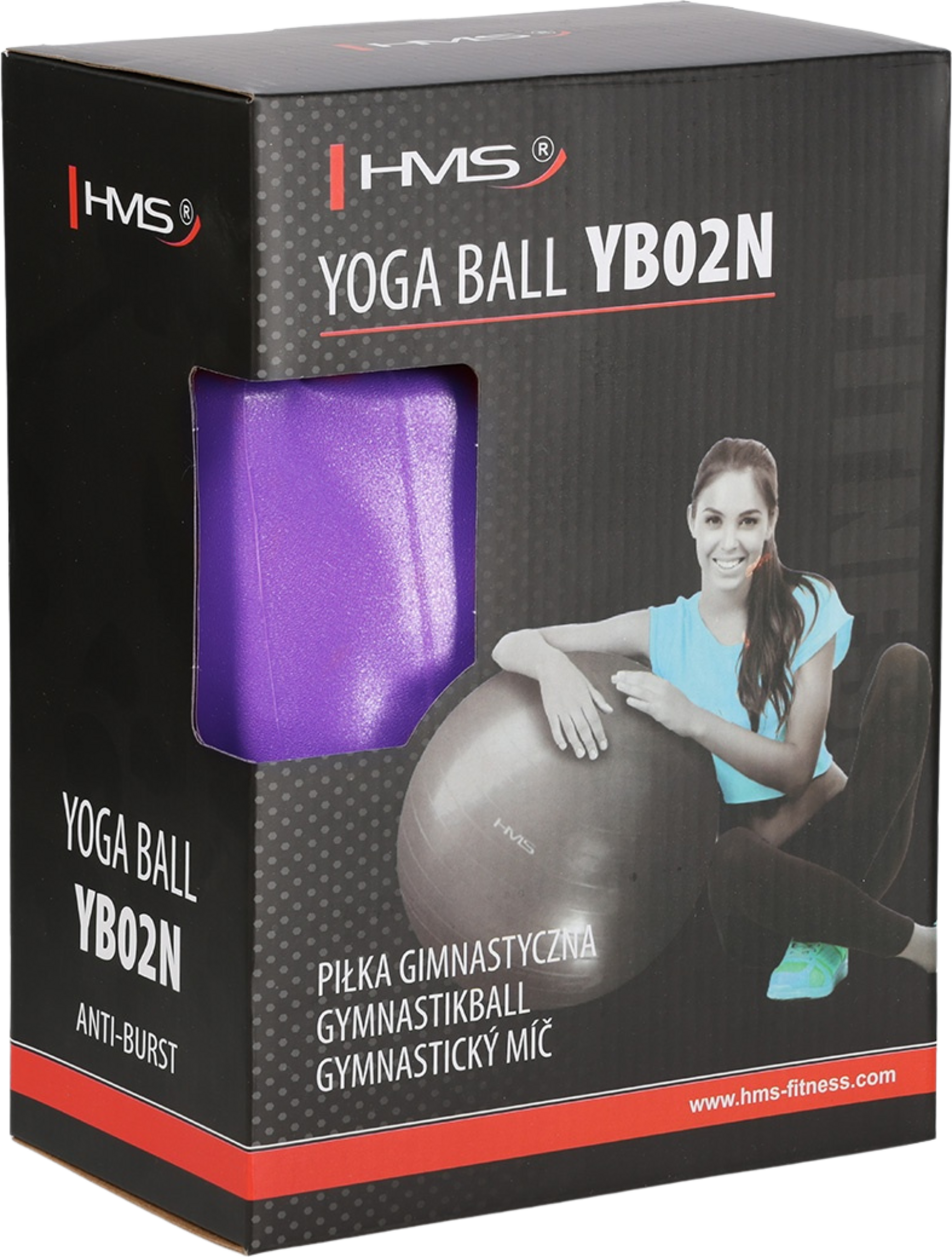 NORTHIX, 65cm Purple Gym Ball &ndash; Anti-burst, Non-slip