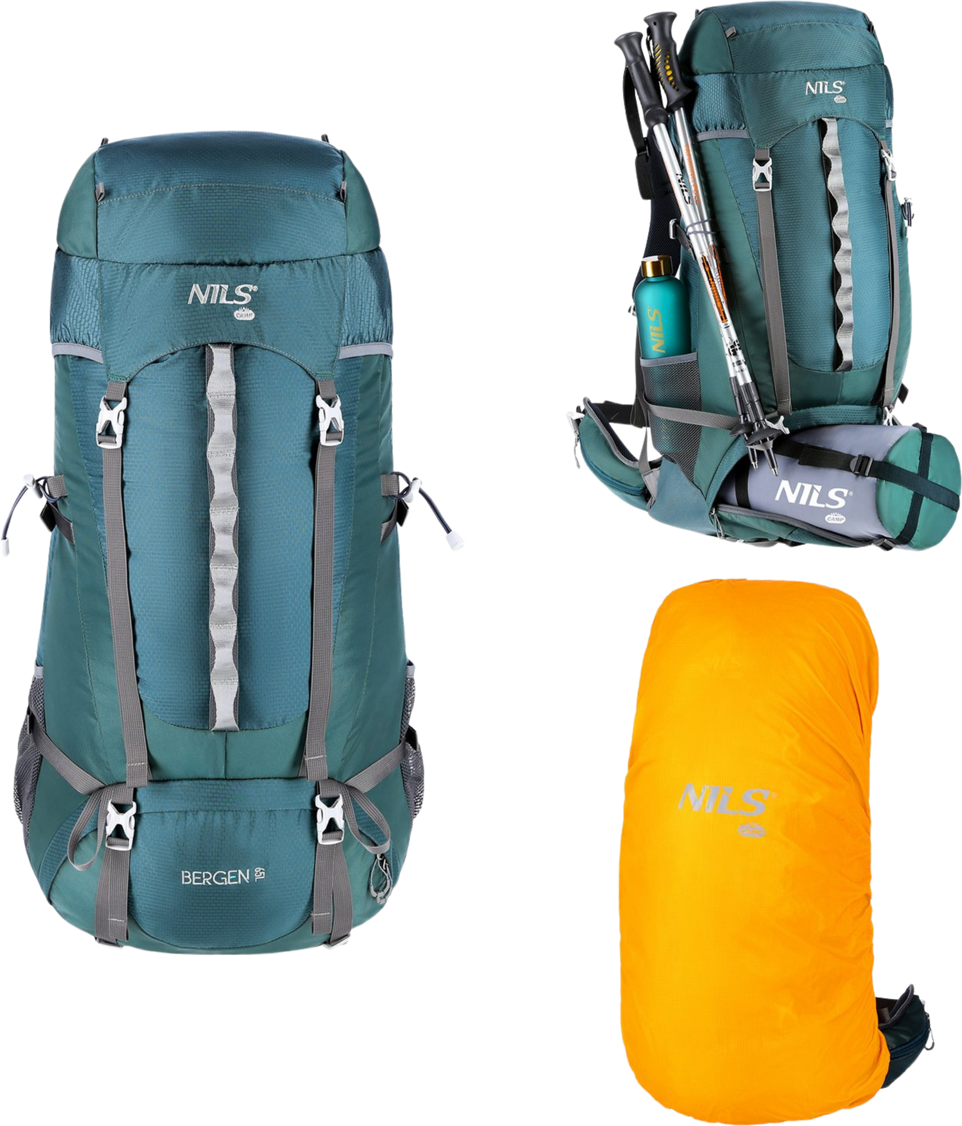 NORTHIX, 65l Green Tourist Backpack &ndash; Lightweight, Durable