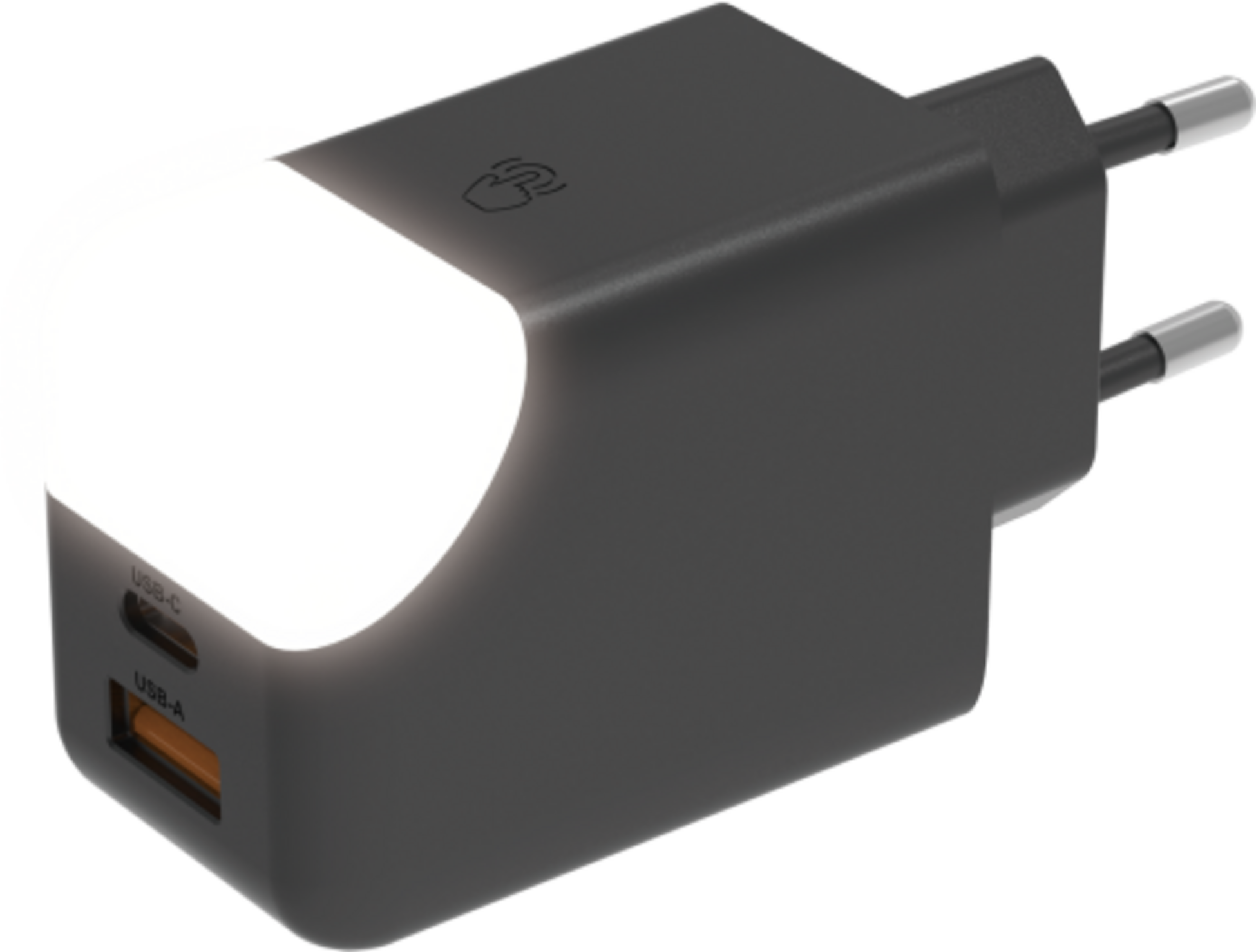 XOOPAR, 65w N&auml;tadapter F&ouml;r Snabbladdning Med Dubbla Portar - Ice-gan Svart