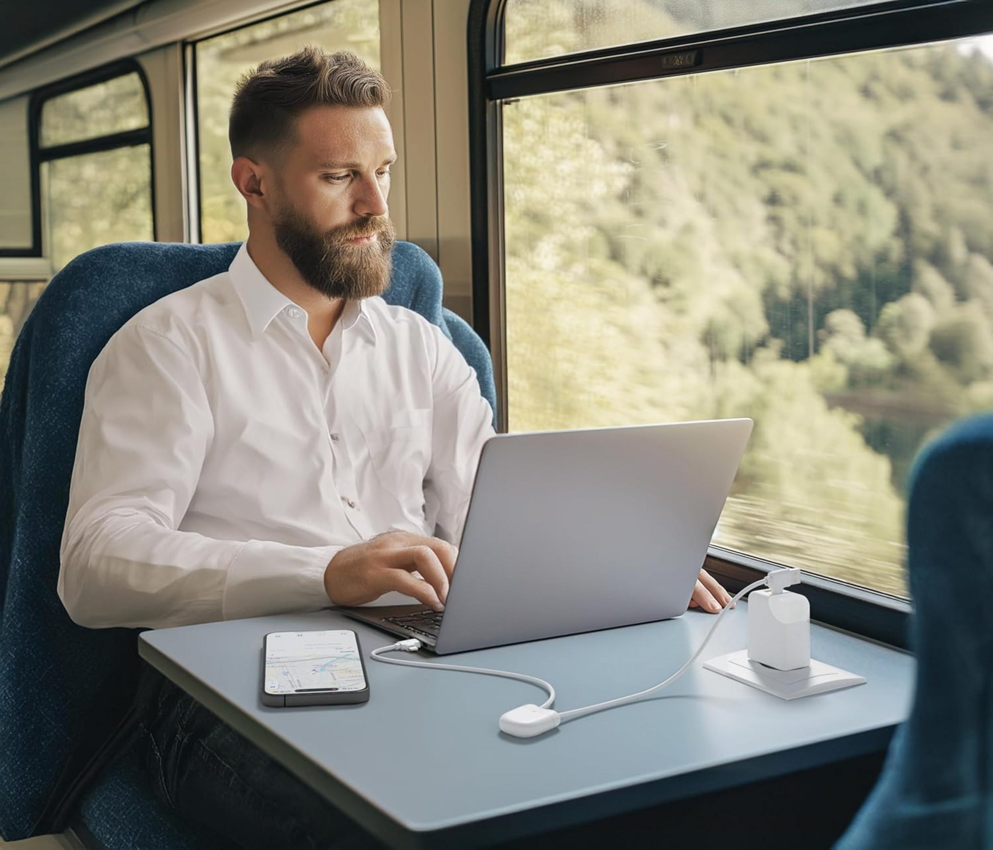 XOOPAR, 65w N&auml;tadapter F&ouml;r Snabbladdning Med Dubbla Portar - Ice-gan Svart