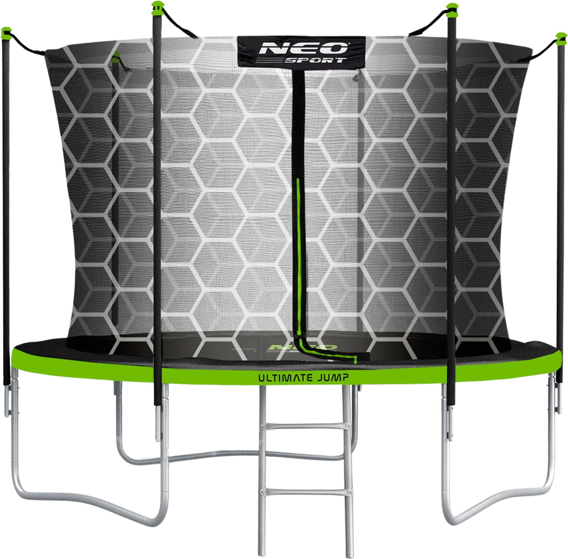 B2X, 6ft/183cm Garden Trampoline With Inner Net And Ladder Neo-sport