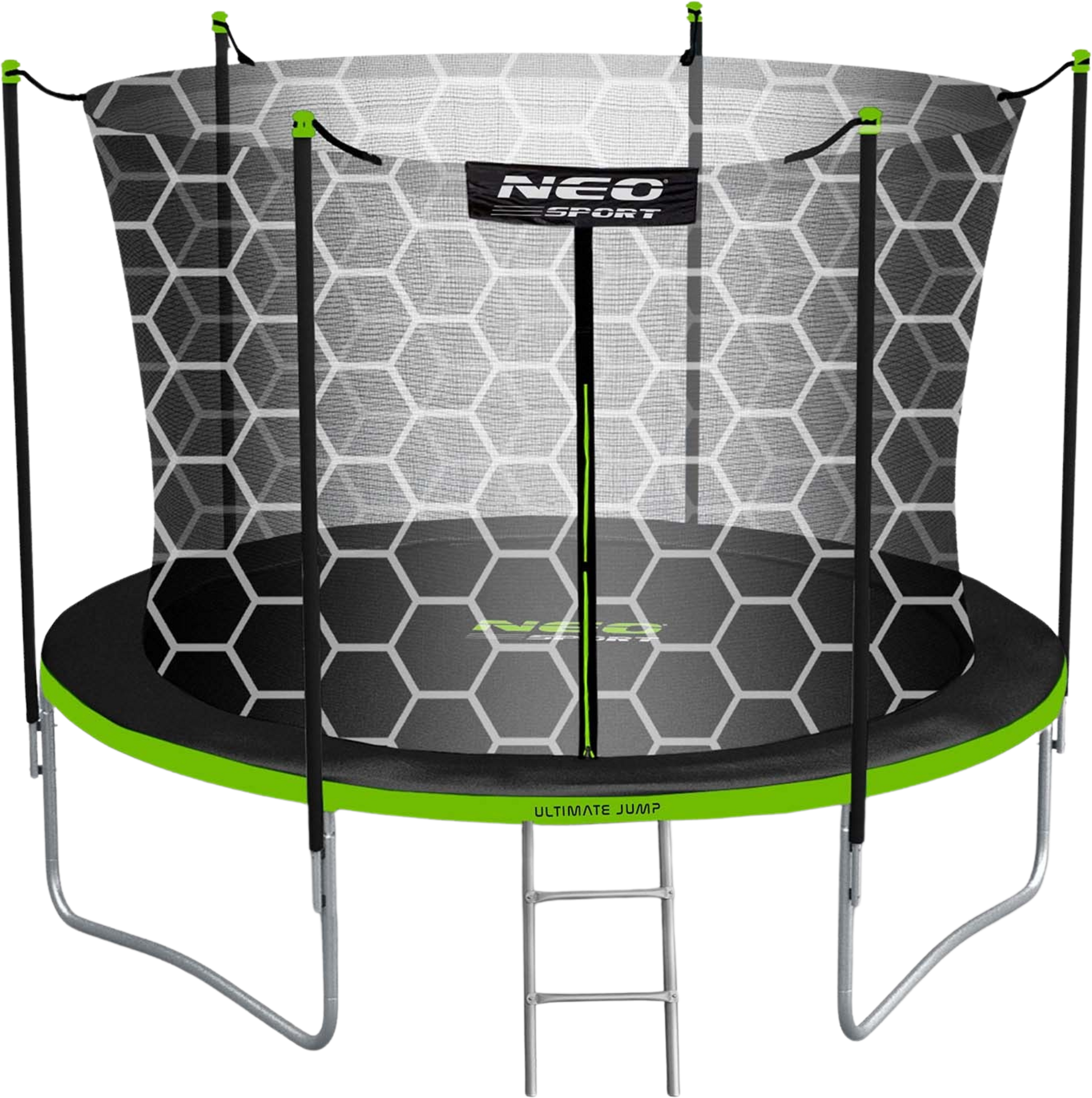 B2X, 6ft/183cm Garden Trampoline With Inner Net And Ladder Neo-sport