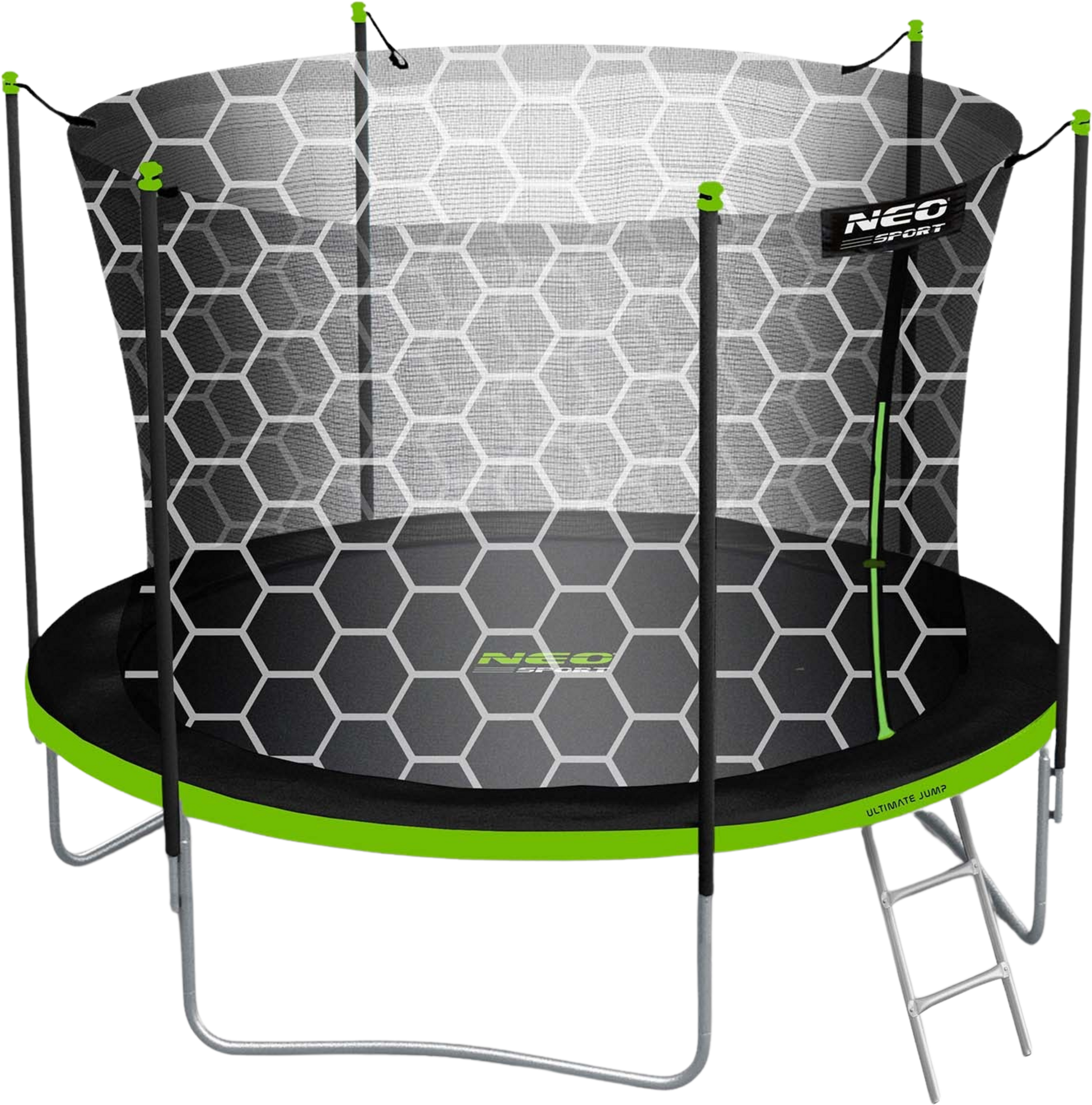 B2X, 6ft/183cm Garden Trampoline With Inner Net And Ladder Neo-sport