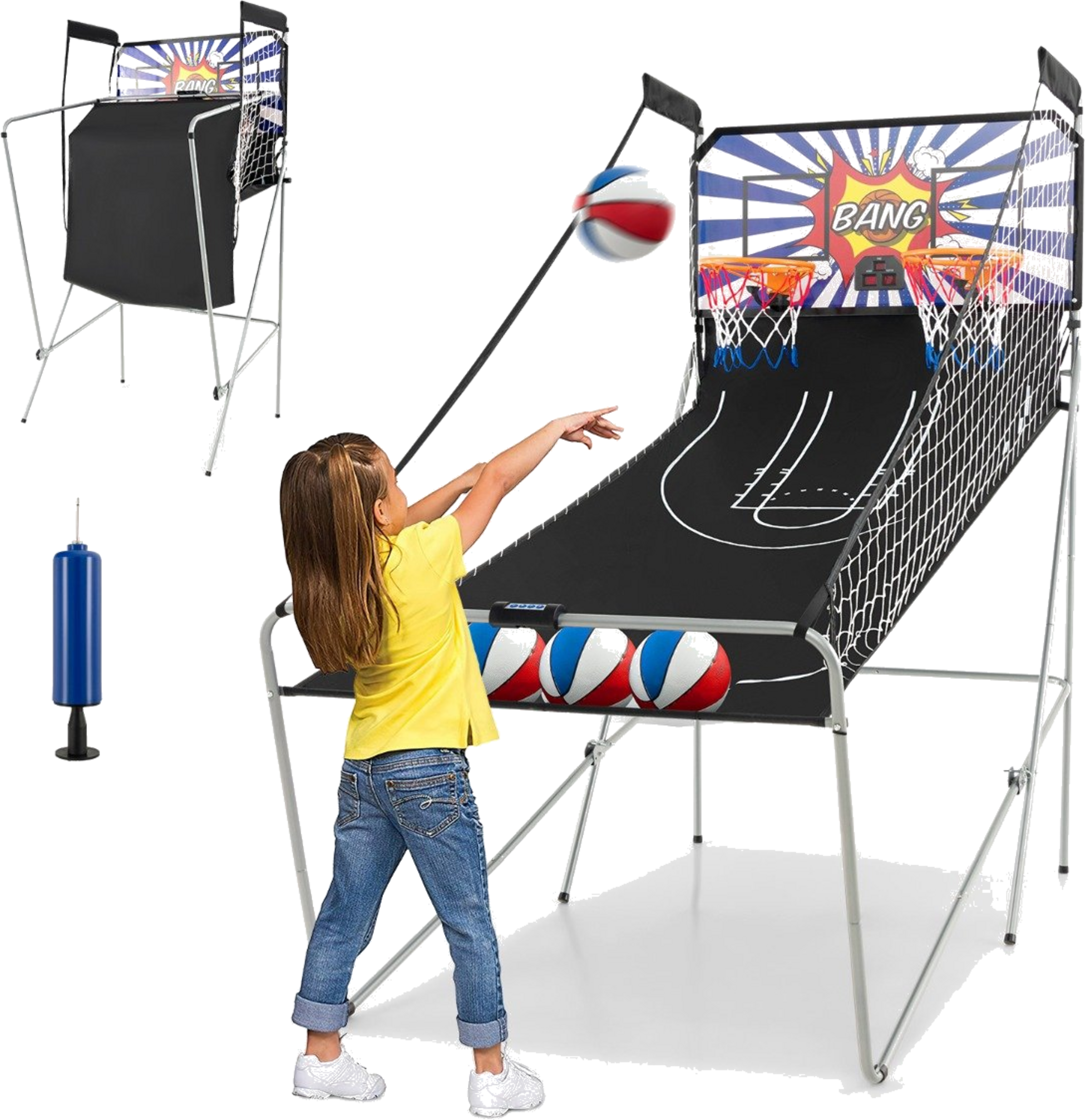 NORTHIX, 8-in-1 Foldable Electronic Basketball Arcade Game
