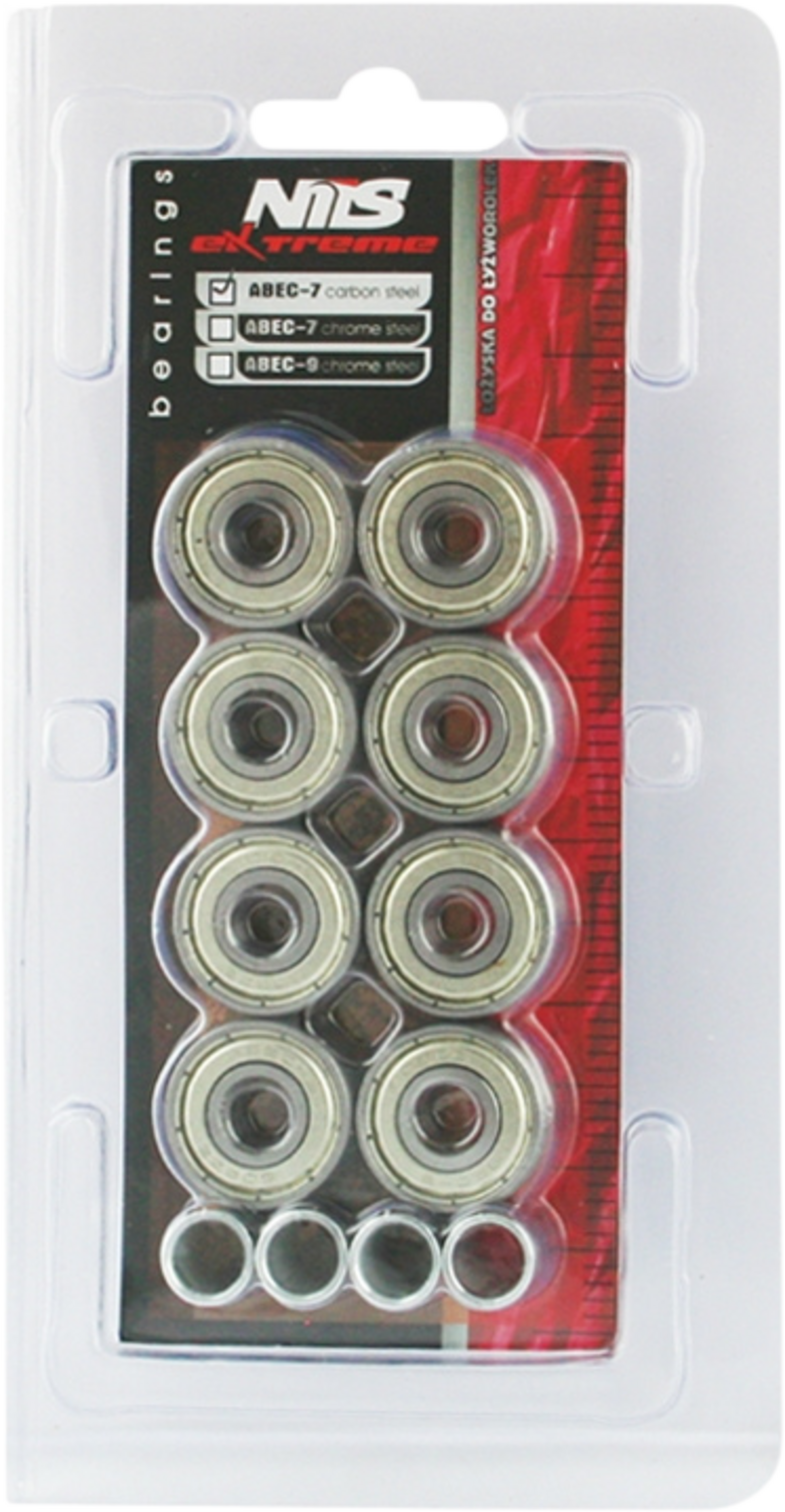 NORTHIX, Abec-7 Carbon Bearings, Set Of 8