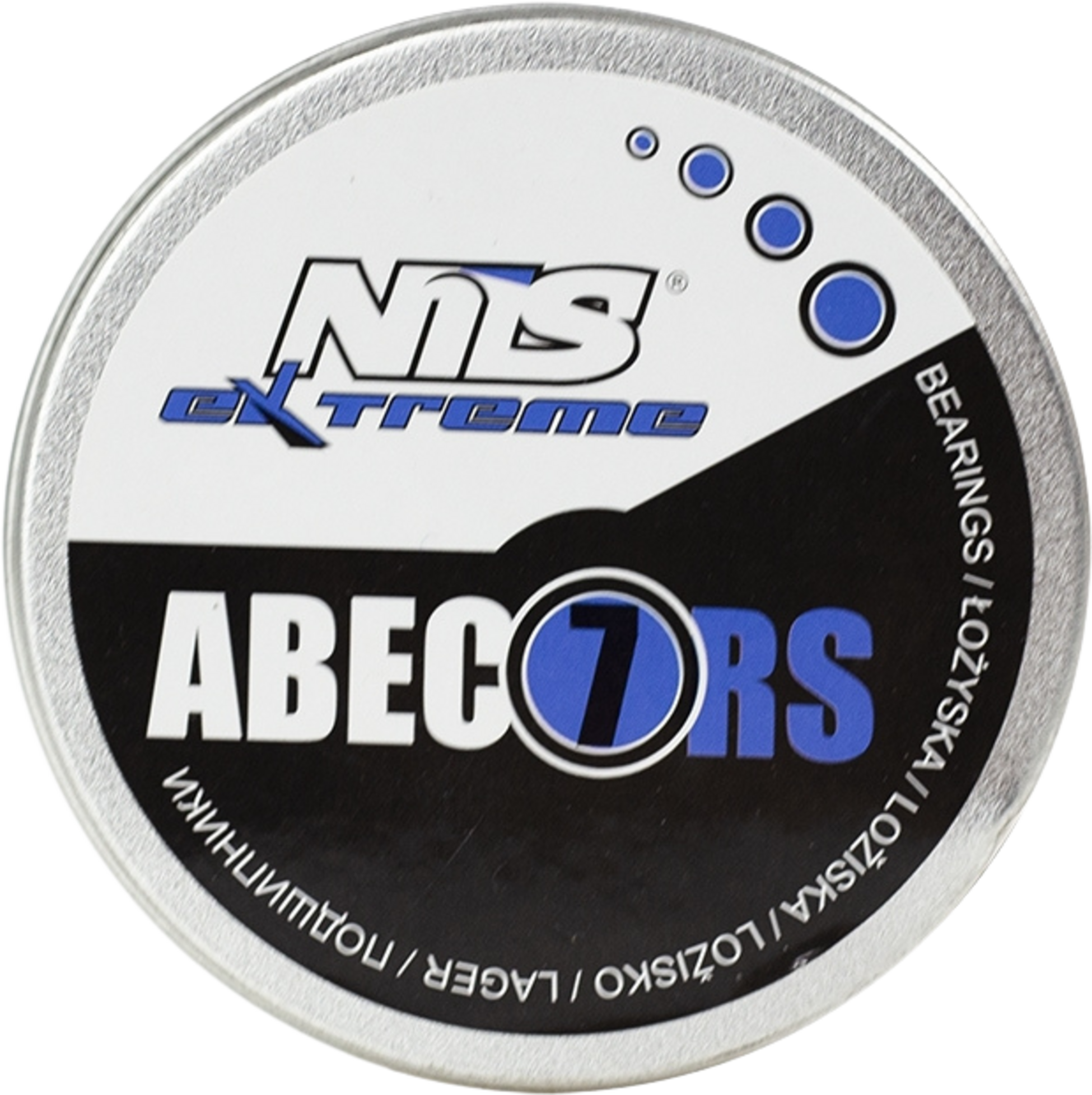 NORTHIX, Abec-7 Rs Blue Carbon Bearings, 8-pack, Metal Case