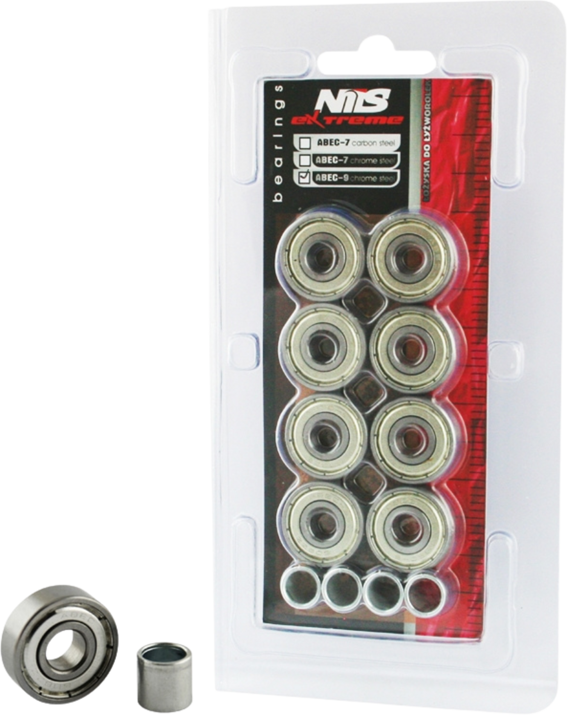 NORTHIX, Abec-9 Carbon Bearings, Set Of 8