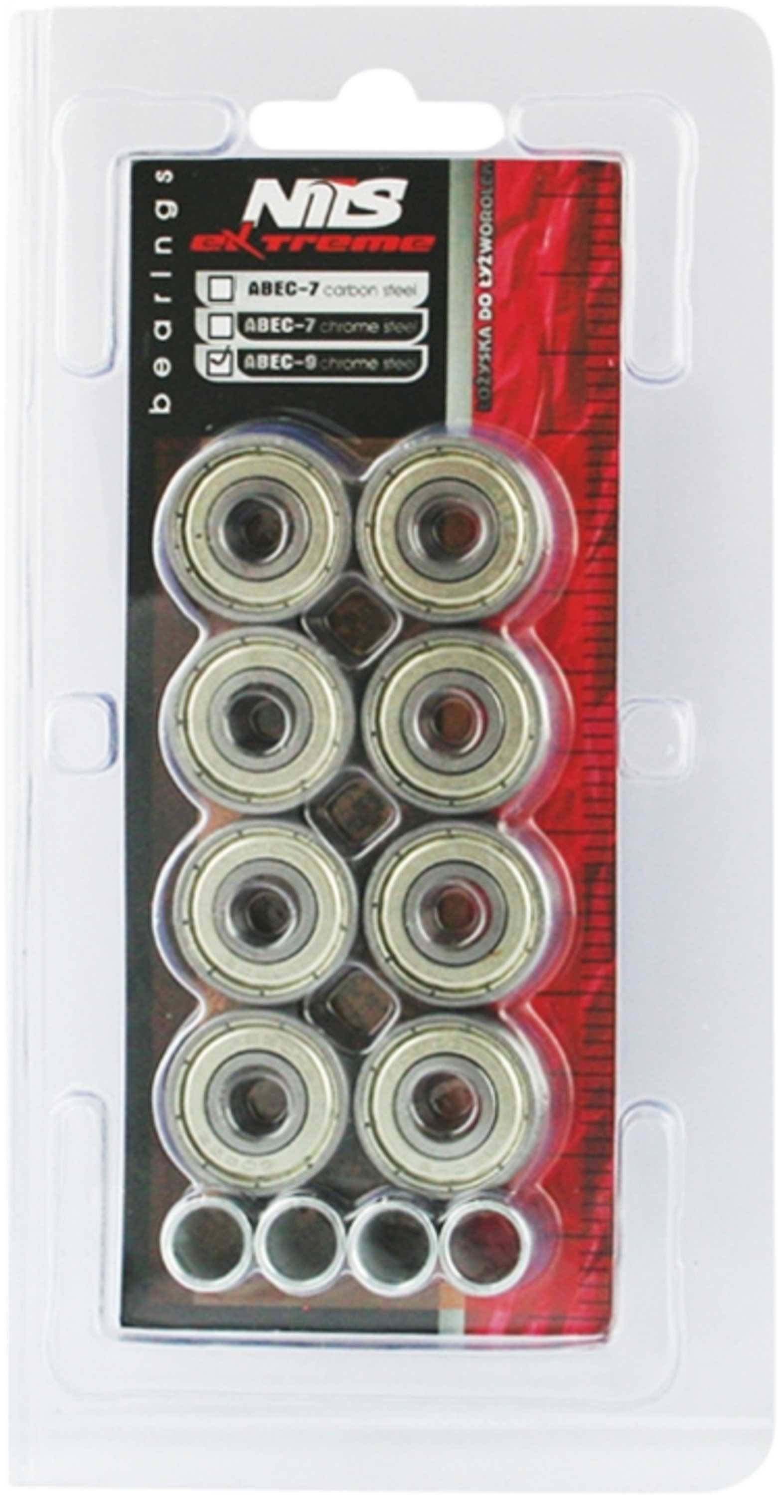 NORTHIX, Abec-9 Carbon Bearings, Set Of 8