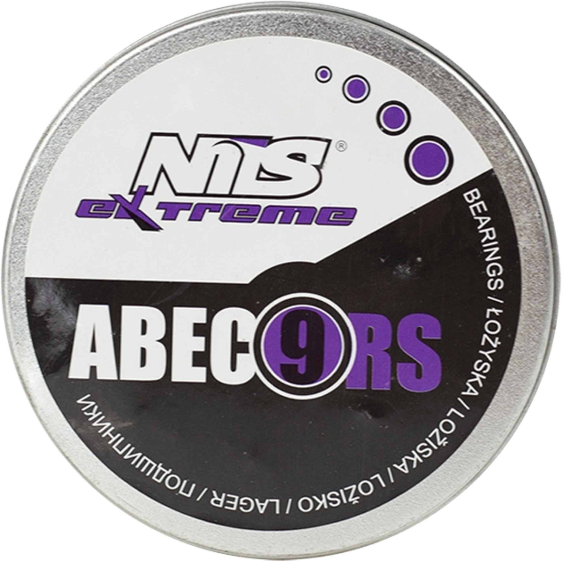 NORTHIX, Abec-9 Rs Purple Carbon Bearings, 8-pack, Metal Case