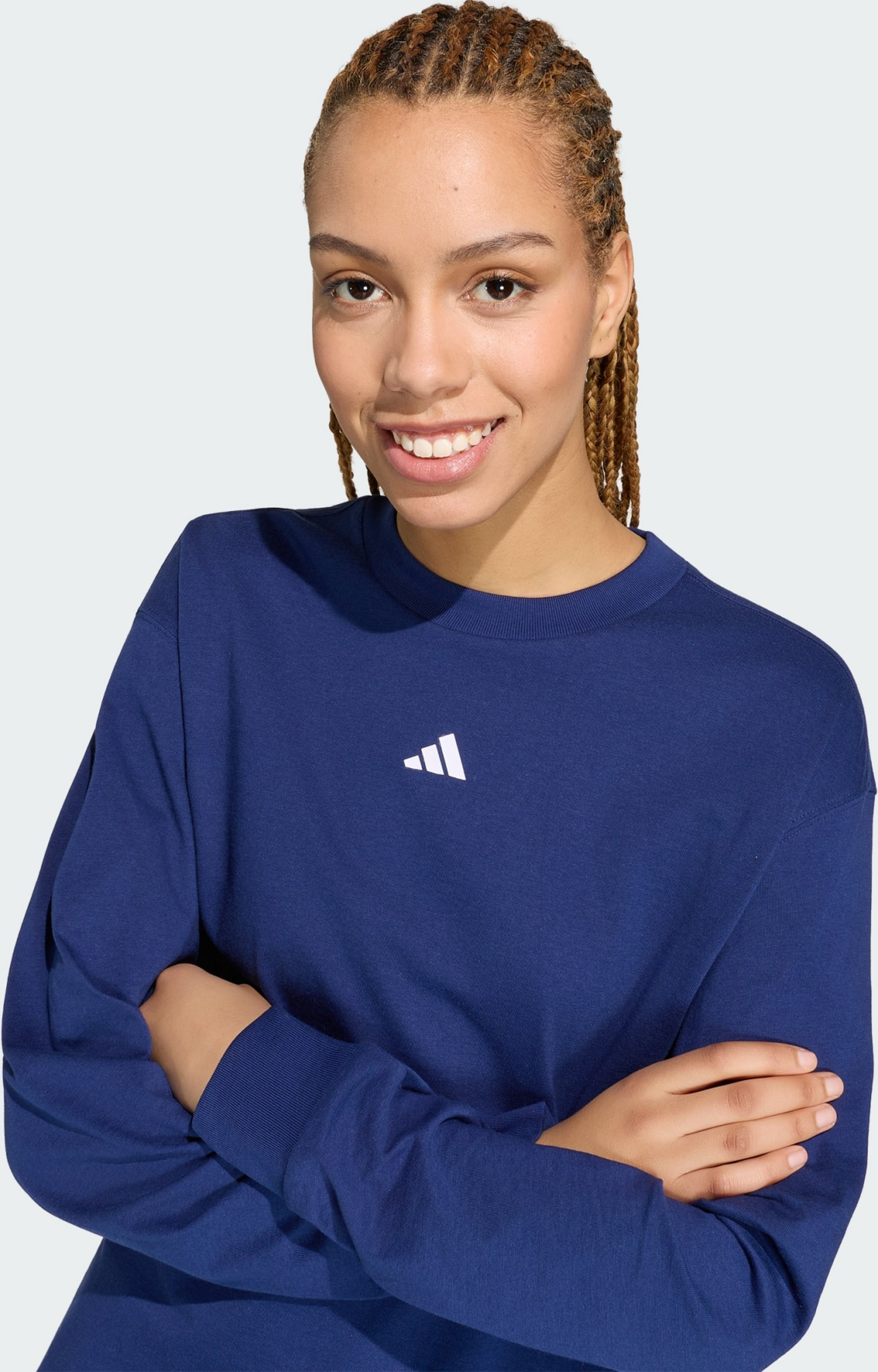 ADIDAS, Adidas 3 Stripes Studio Boyfriend L&aring;ng&auml;rmad T-shirt