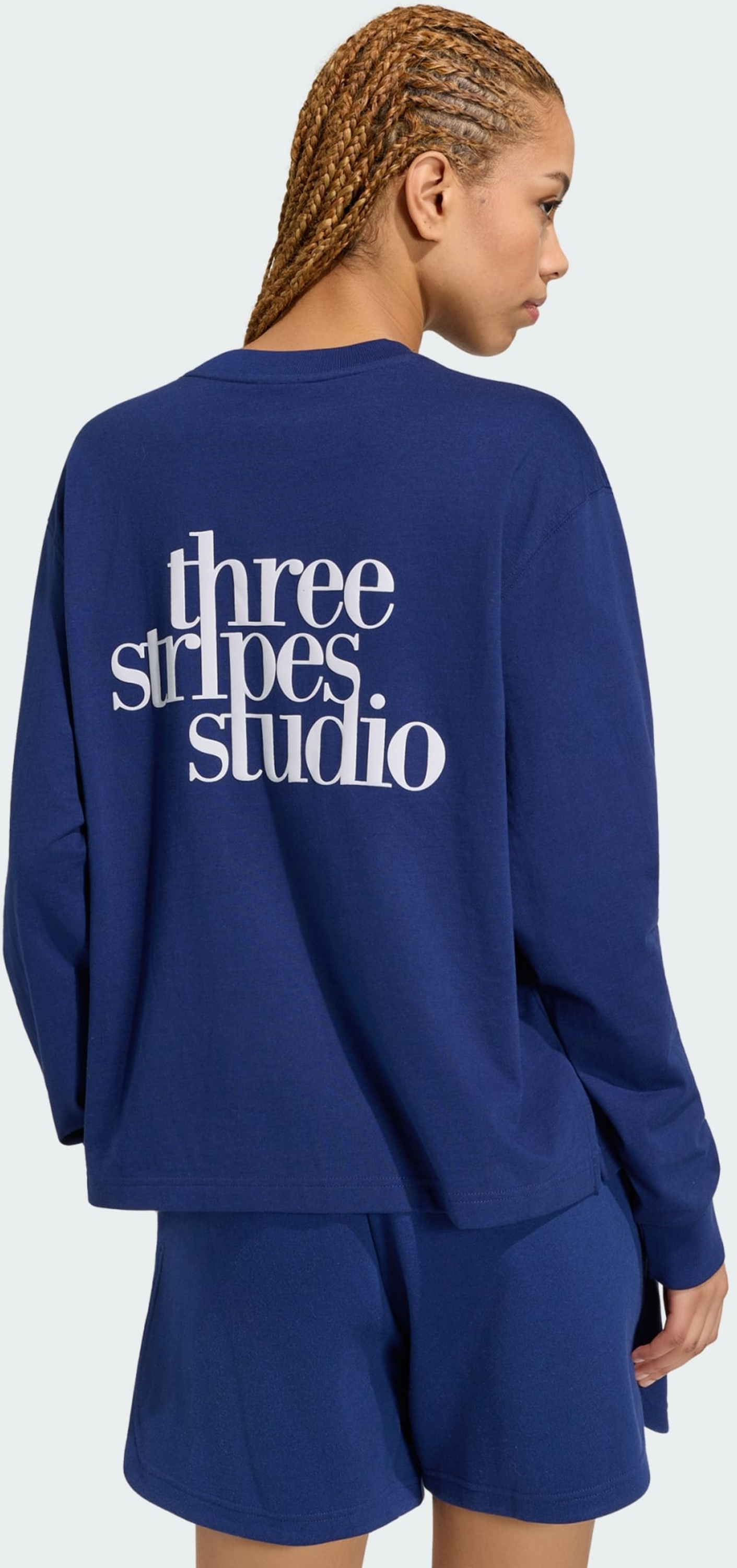 ADIDAS, Adidas 3 Stripes Studio Boyfriend L&aring;ng&auml;rmad T-shirt