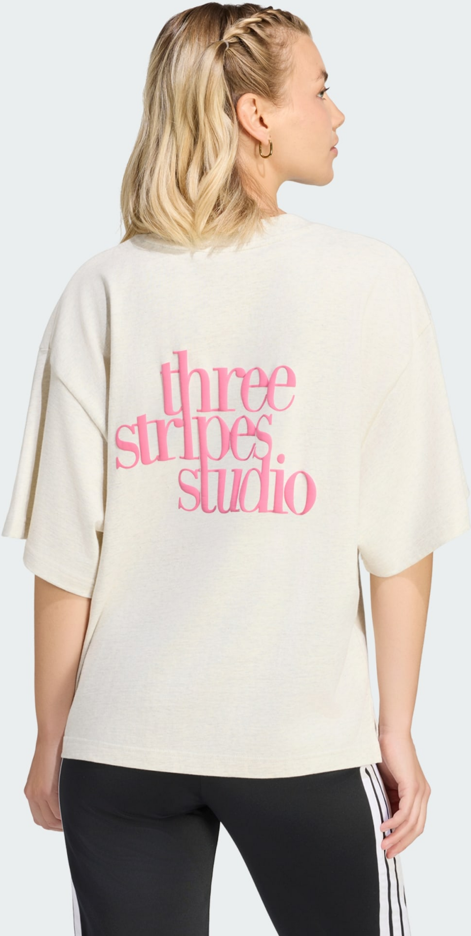 ADIDAS, Adidas 3 Stripes Studio Boyfriend T-shirt