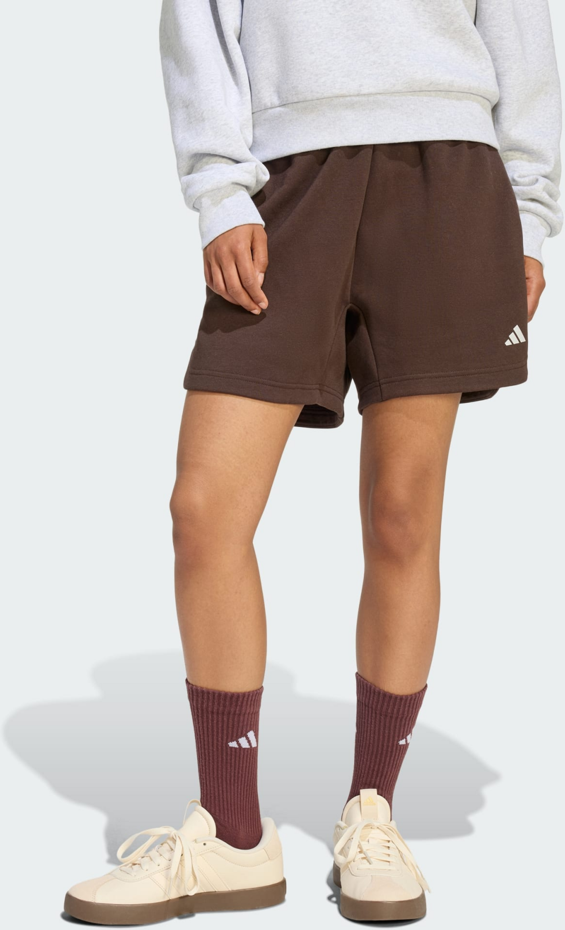 ADIDAS, Adidas 3 Stripes Studio Fleece Loose Shorts
