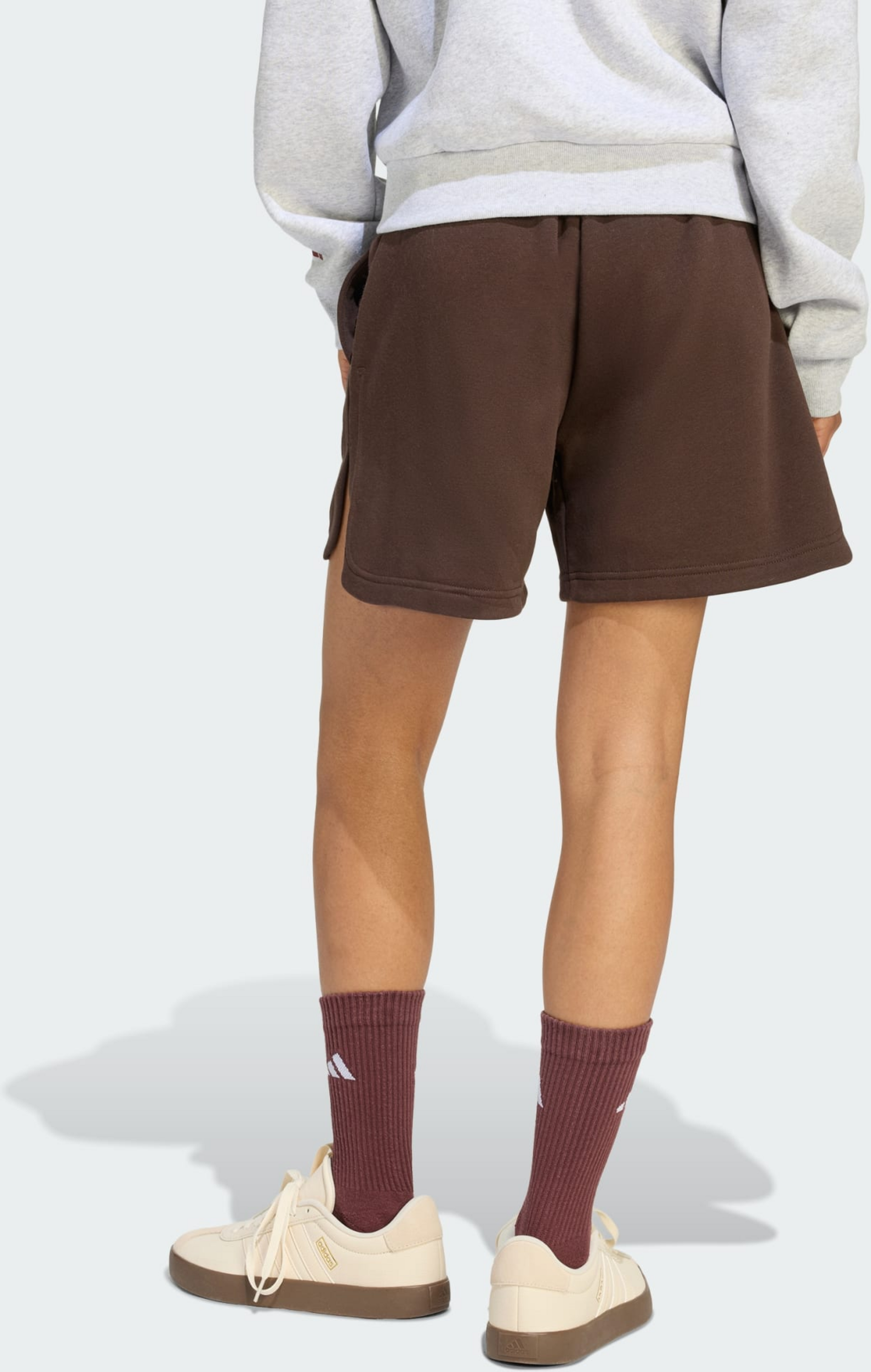 ADIDAS, Adidas 3 Stripes Studio Fleece Loose Shorts