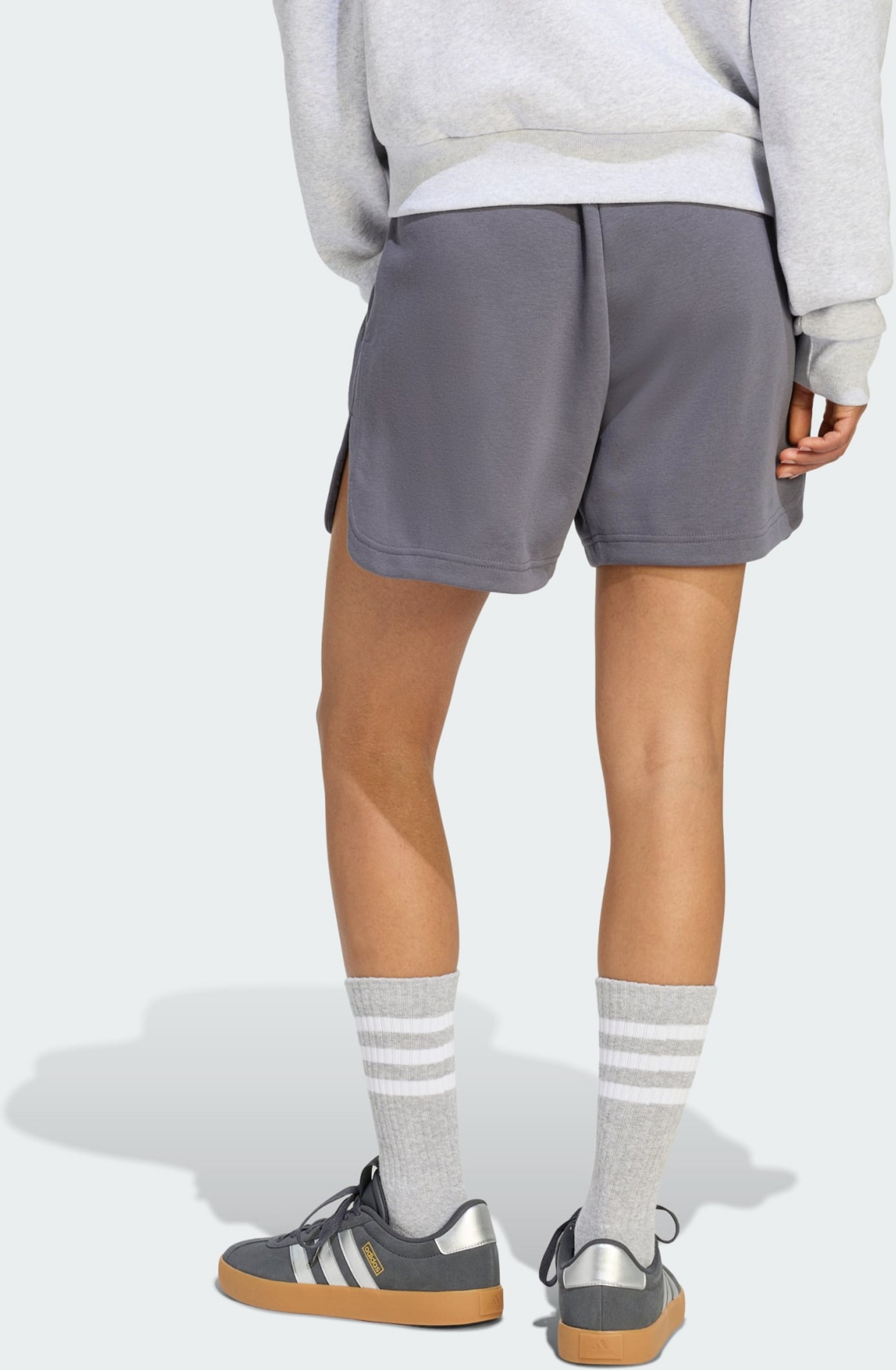 ADIDAS, Adidas 3 Stripes Studio Fleece Loose Shorts