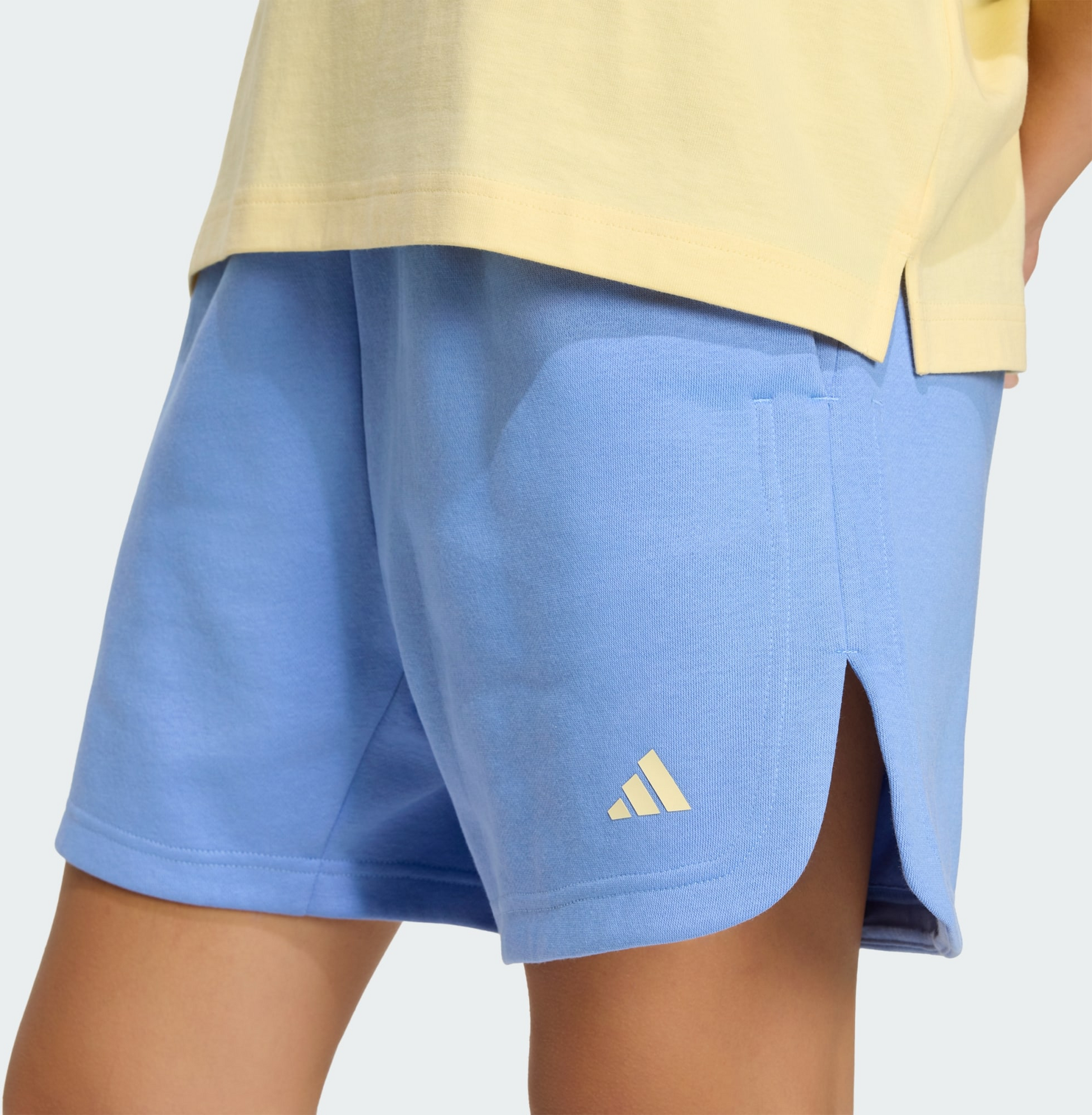 ADIDAS, Adidas 3 Stripes Studio Fleece Loose Shorts