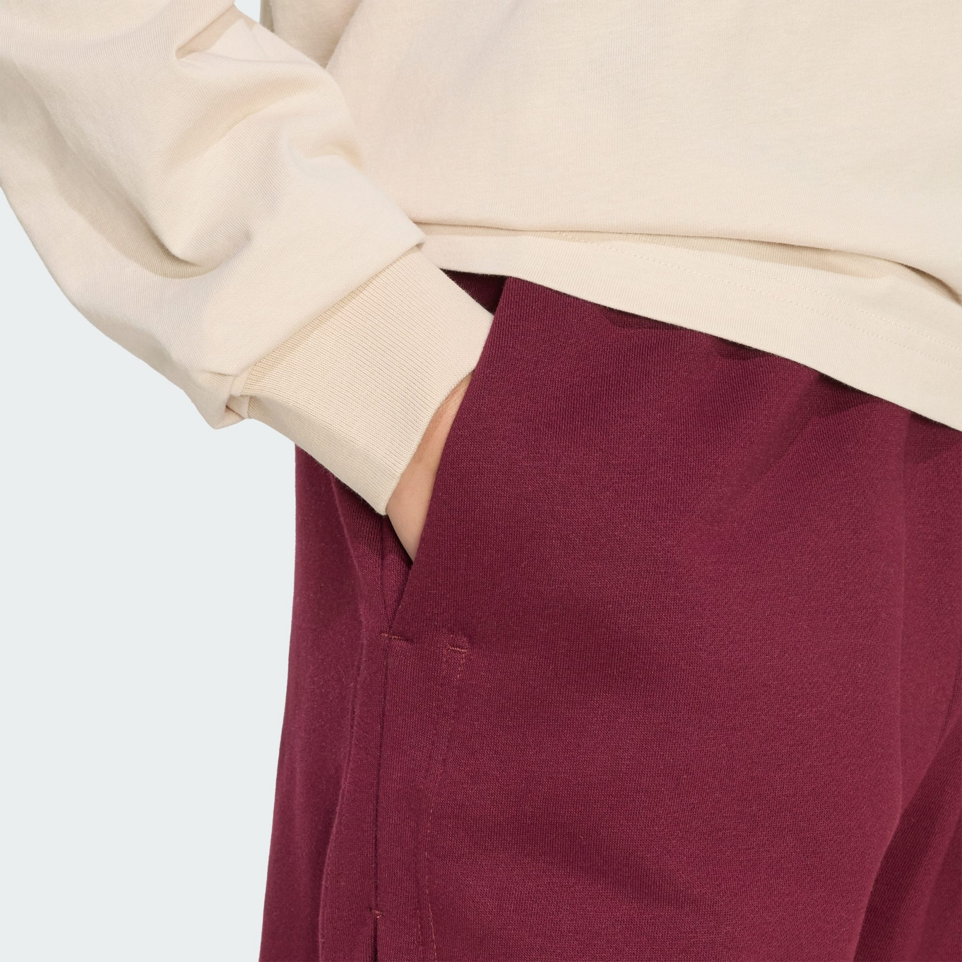 ADIDAS, Adidas 3 Stripes Studio Fleece Loose Shorts