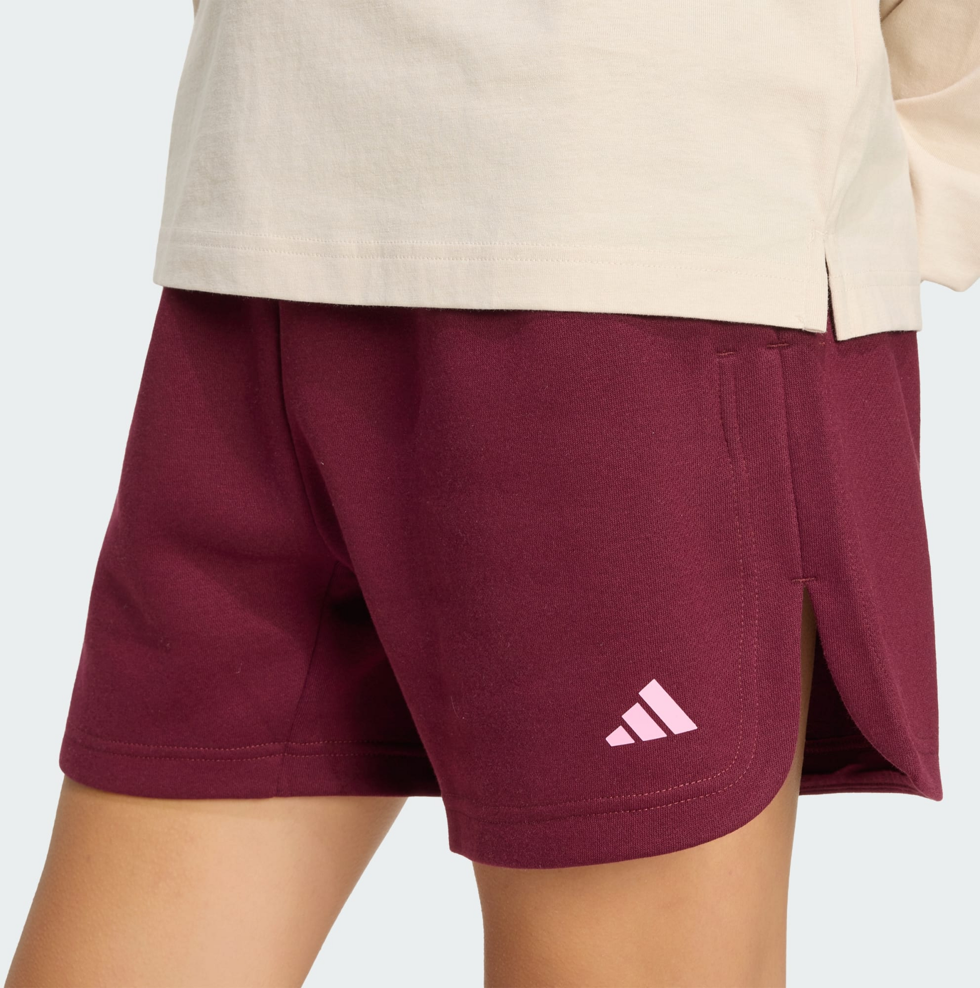 ADIDAS, Adidas 3 Stripes Studio Fleece Loose Shorts