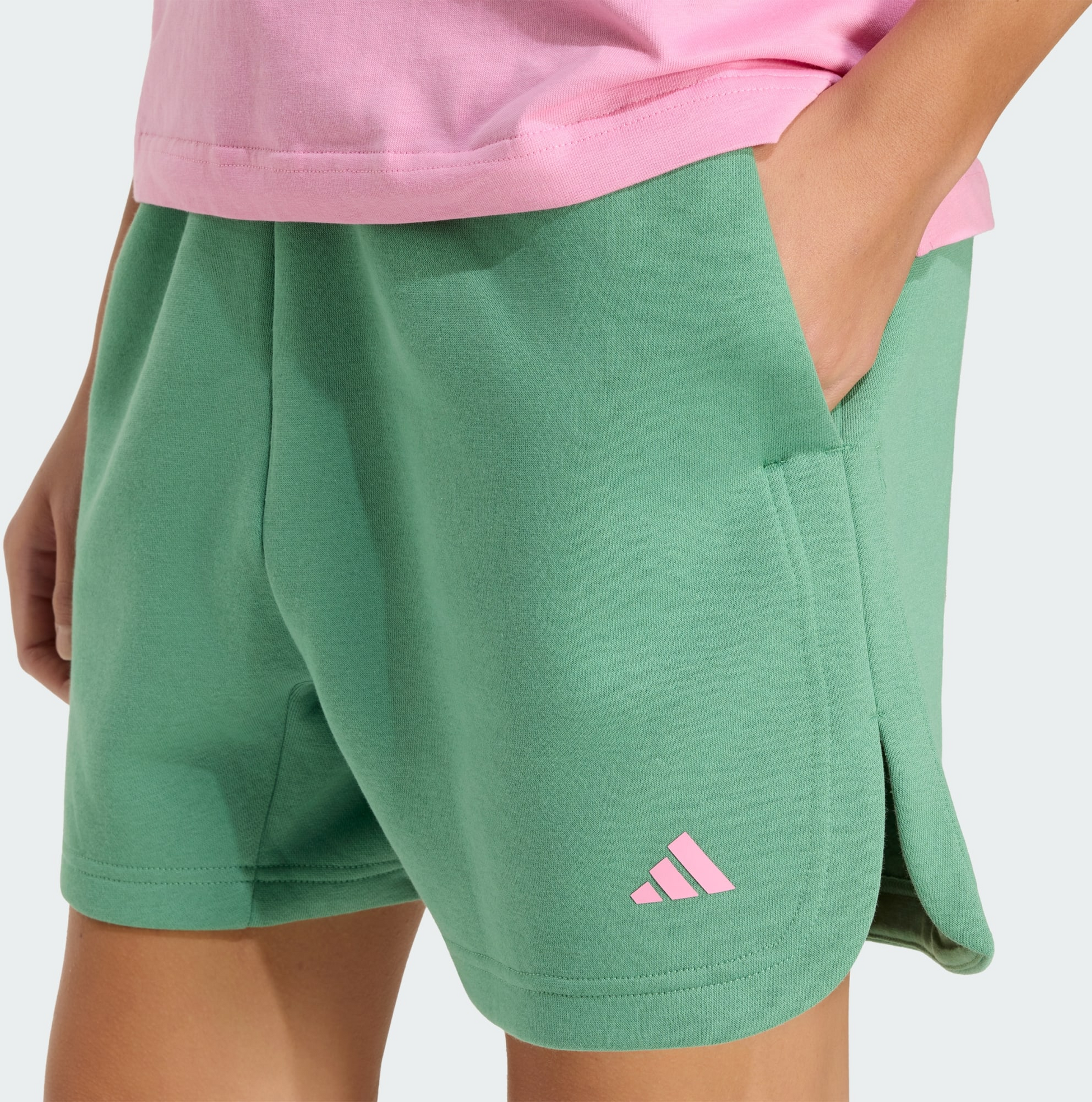 ADIDAS, Adidas 3 Stripes Studio Fleece Loose Shorts