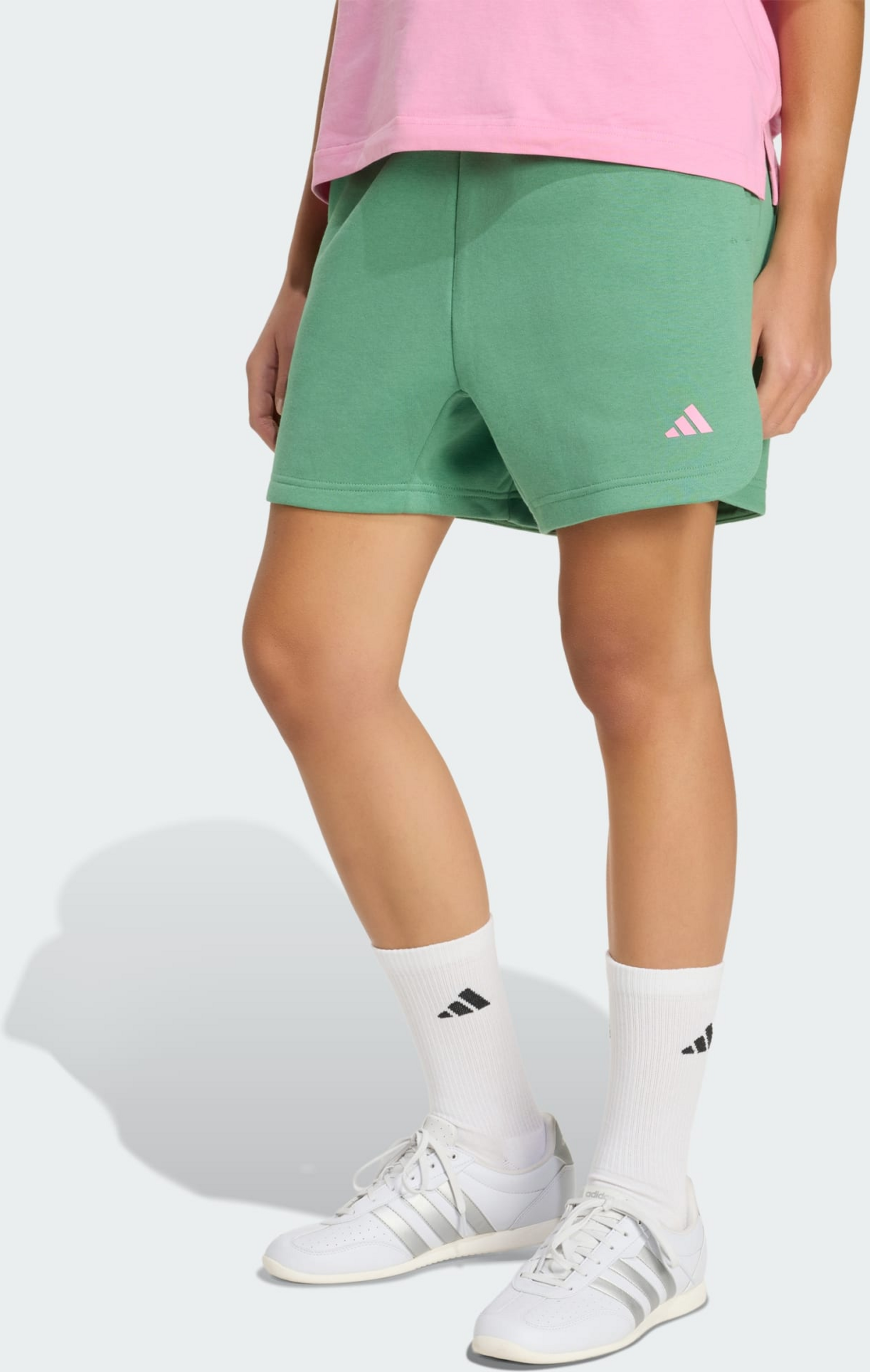 ADIDAS, Adidas 3 Stripes Studio Fleece Loose Shorts