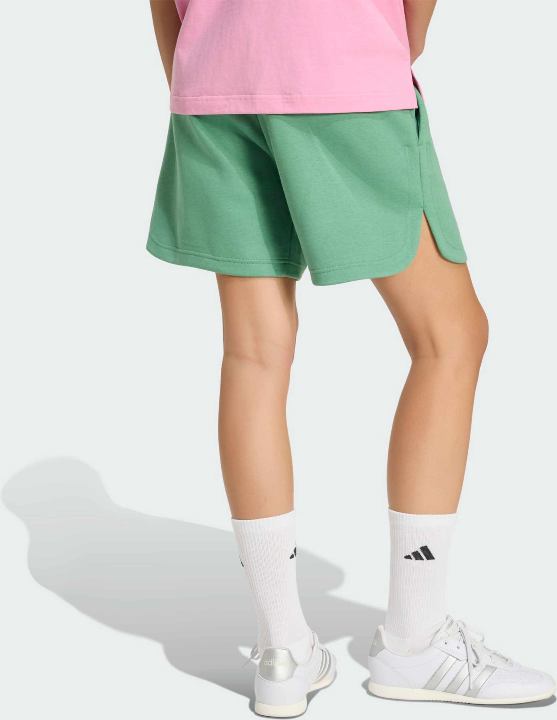 ADIDAS, Adidas 3 Stripes Studio Fleece Loose Shorts