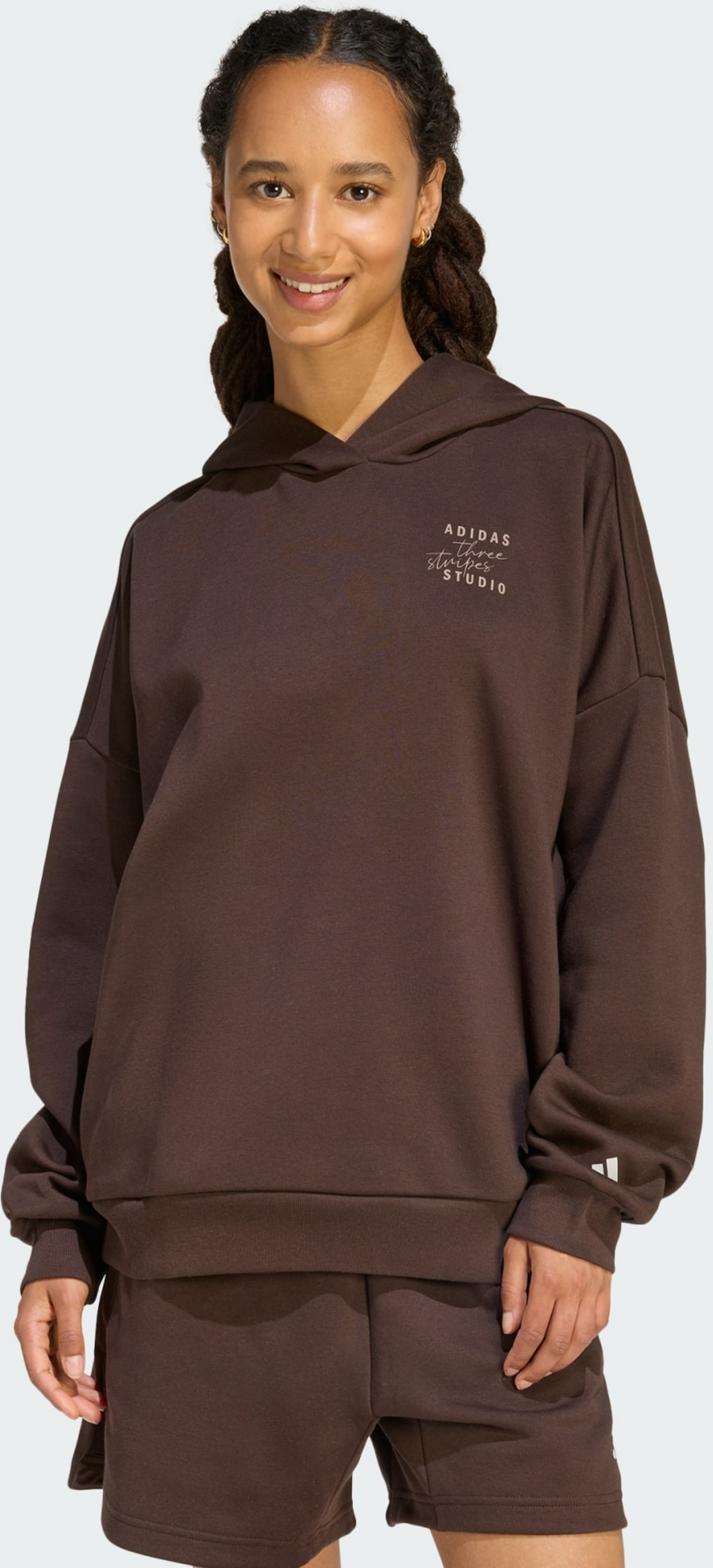 ADIDAS, Adidas 3 Stripes Studio Hoodie